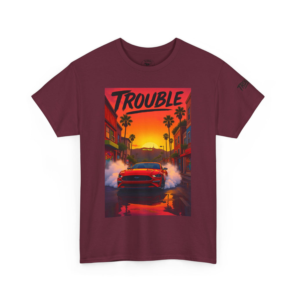 Trouble Retro Trouble Graphic Tee, Unisex Cotton T-Shirt, Cool Streetwear Shirt, Casual Summer Tee, Gift for Car Lovers