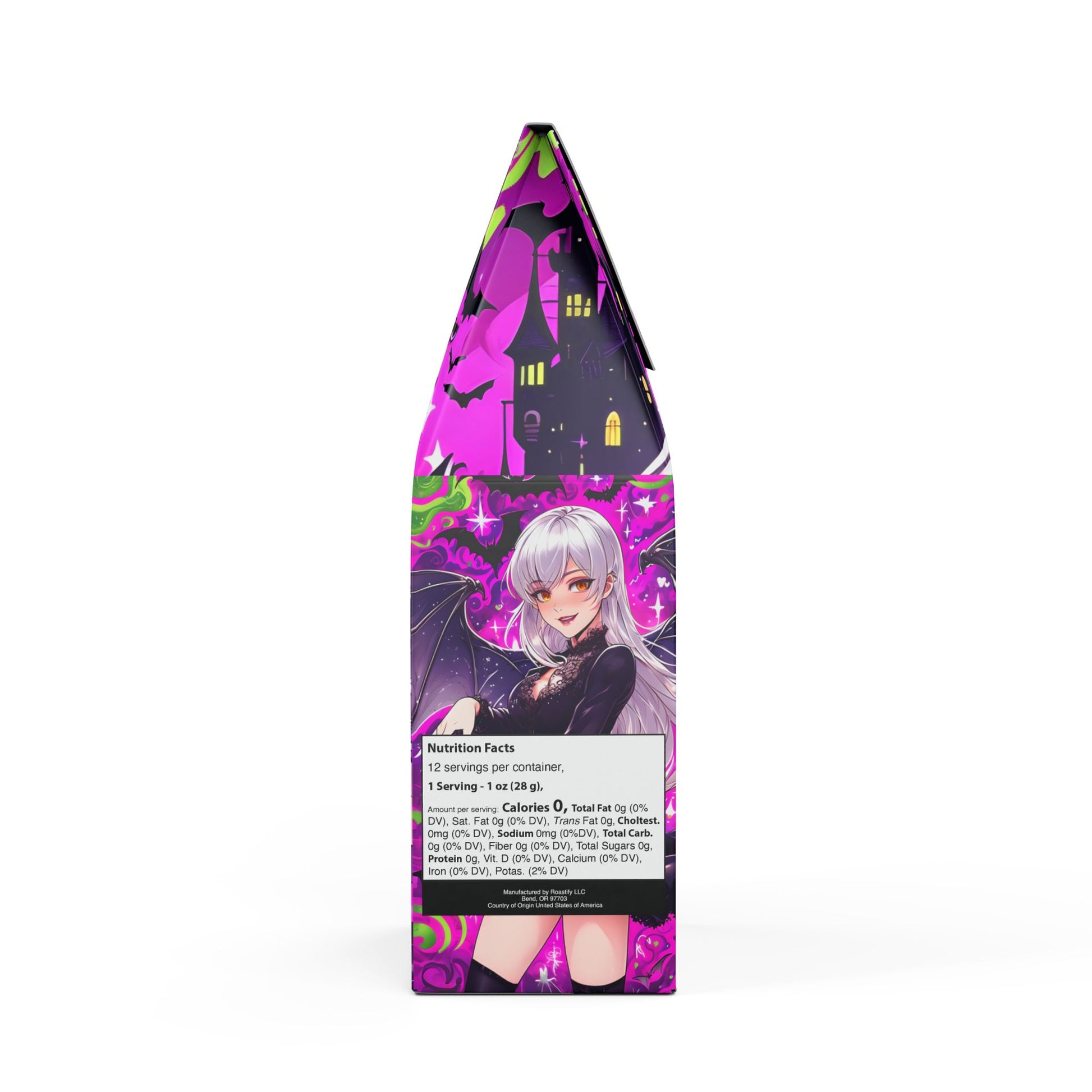 Vampyro Crimson Bat Outta Hell (Light-Medium Roast) Coffee Blend. Warning: May cause excessive productivity, demonic confidence, and the overwhelming urge to yell "LET'S RIDE" before opening an email.