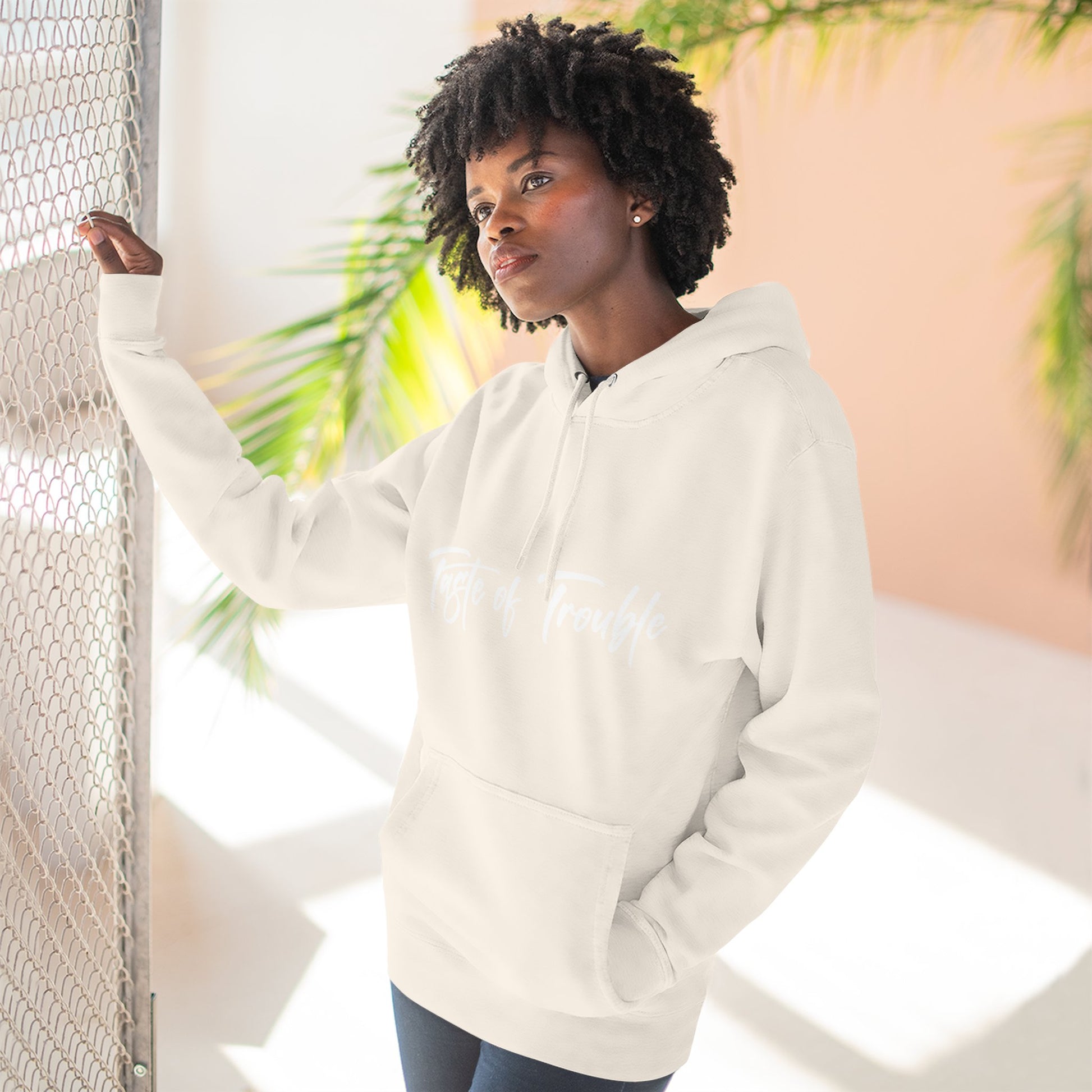 Taste of Trouble Fleece Pullover, Cozy Gift for Women, Casual Wear, Motivational Apparel, Holiday Gift