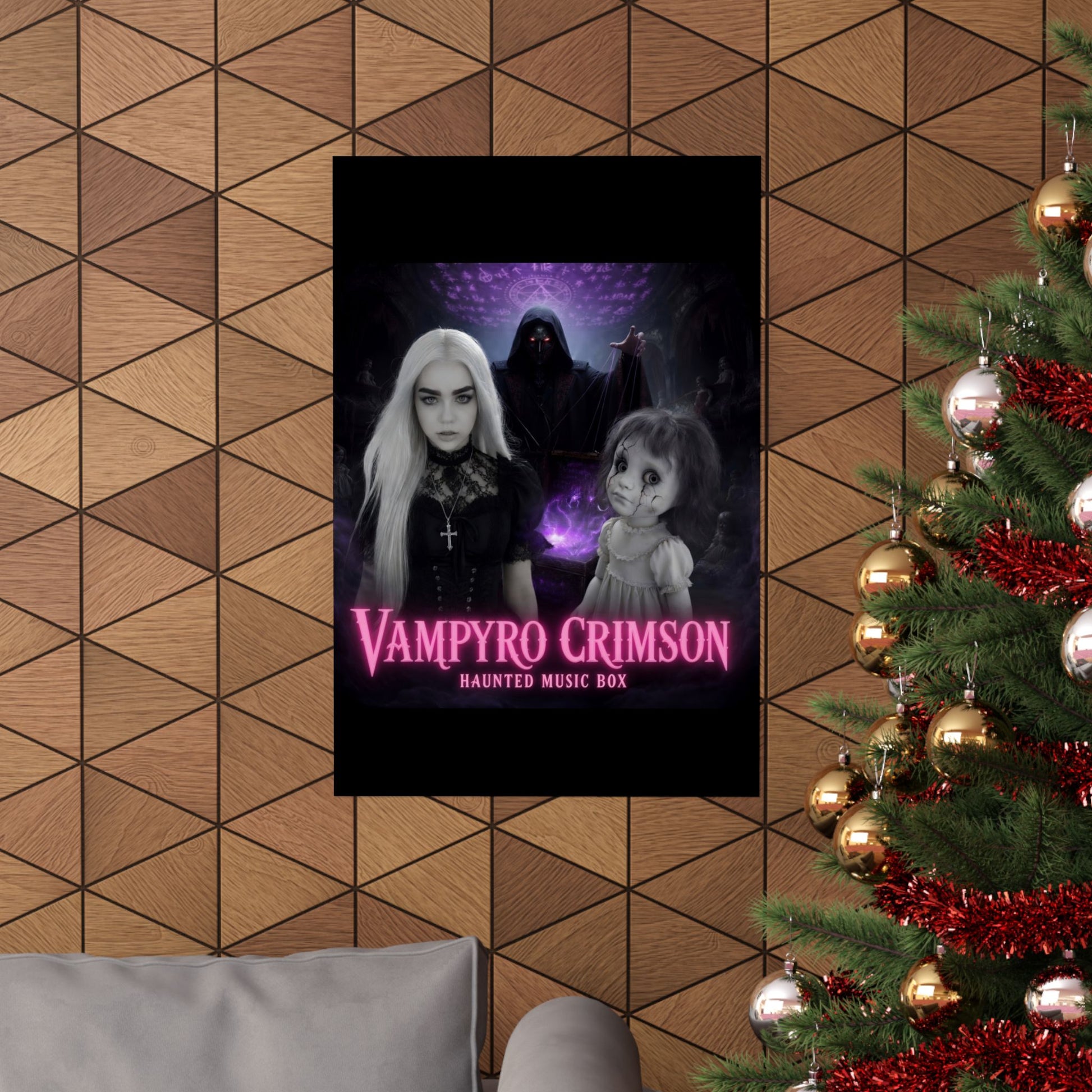 Vampyro Crimson Haunted Music Box Matte Poster