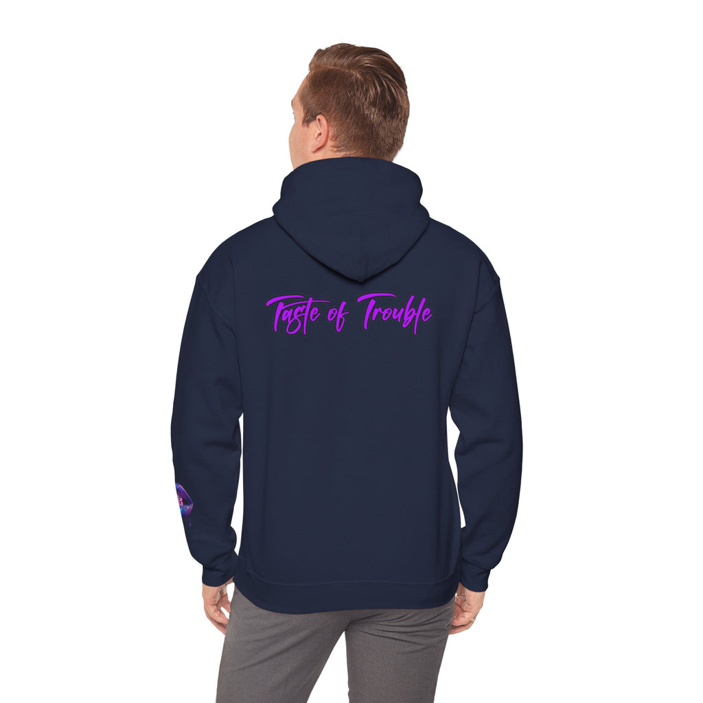 Taste of Trouble Inspirational Hoodie for Creative Souls, Motivational Sweatshirt, Unisex Heavy Blend, Modern Casual Wear, Gift for Artists, Trendy [...]