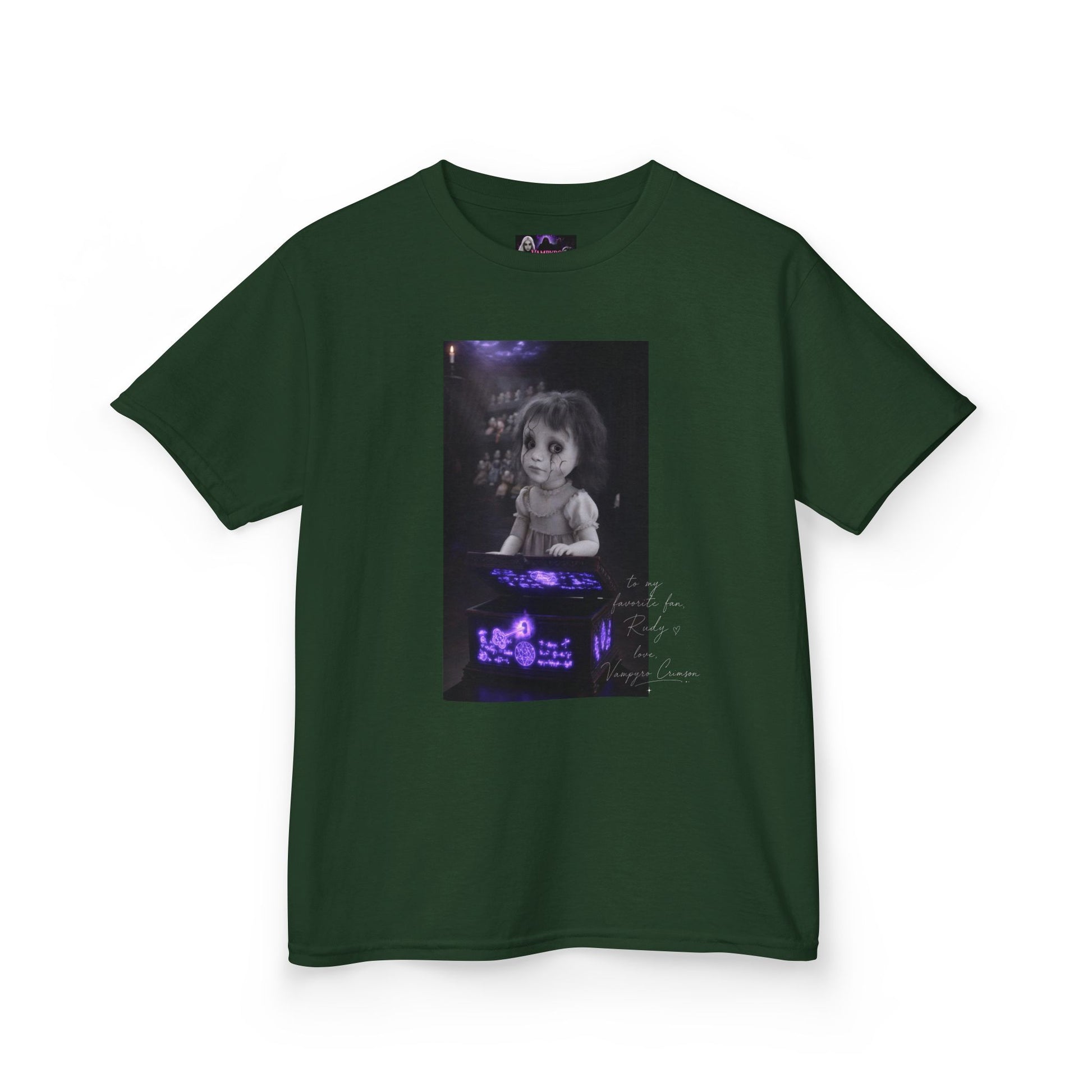 Vampyro Crimson – Haunted Music Box Kids Gothic Horror T-Shirt