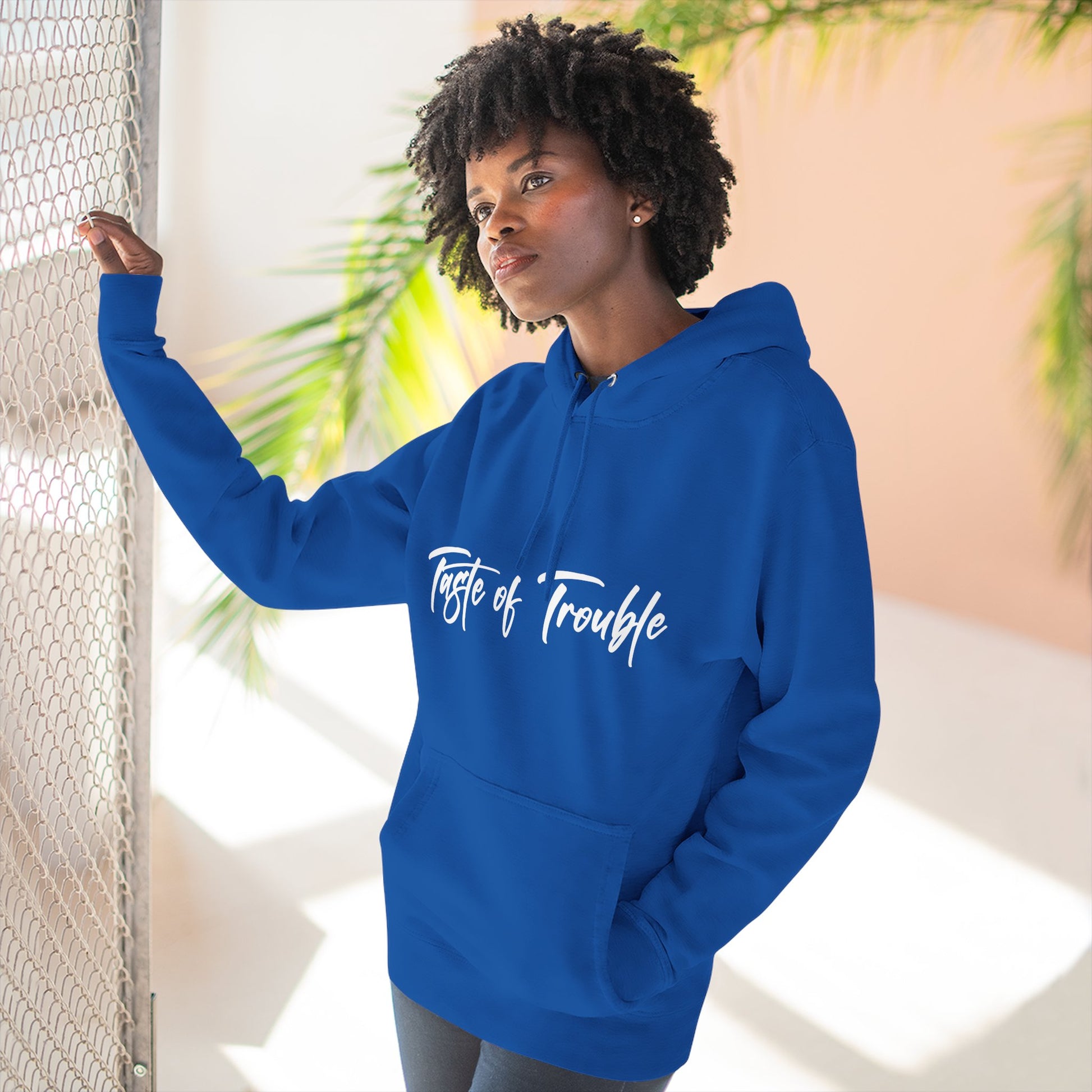 Taste of Trouble Fleece Pullover, Cozy Gift for Women, Casual Wear, Motivational Apparel, Holiday Gift