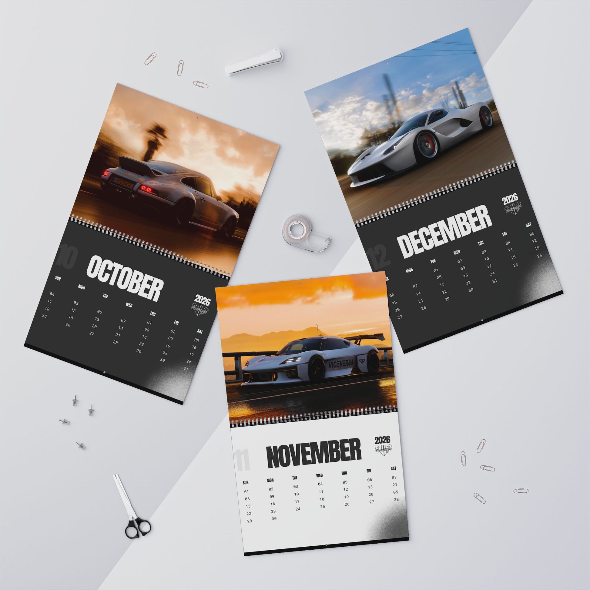 ViceVersa Garage Wall Calendar 2026 for Car Enthusiast