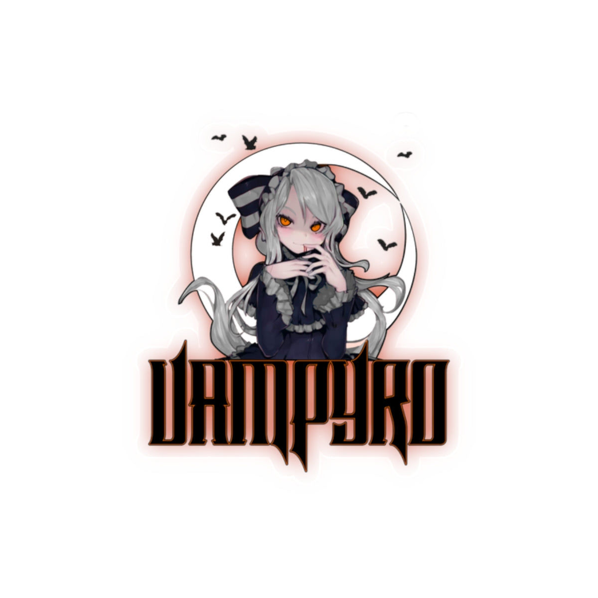 Vampyro Crimson Original Kiss-Cut Stickers | Aesthetic Laptop/Water Bottle Decals, Gothic Decor, Anime Lover Gifts, Unique Wall Art