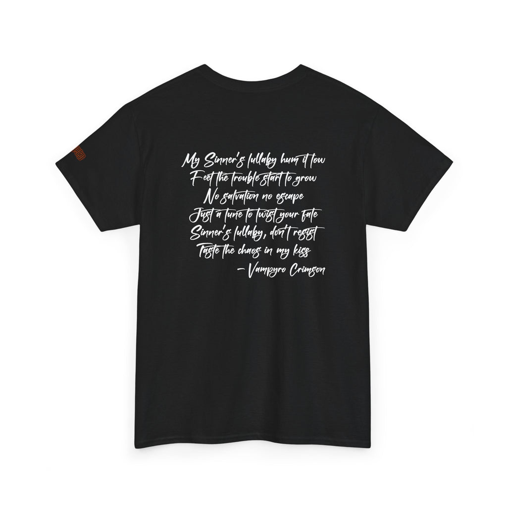 Taste of Trouble Vampyro Crimson Lyrics Unisex Heavy Cotton Tee - Casual Comfort, Everyday Wear, Gift for Friends, Stylish Casual Tee, Versatile Fashion