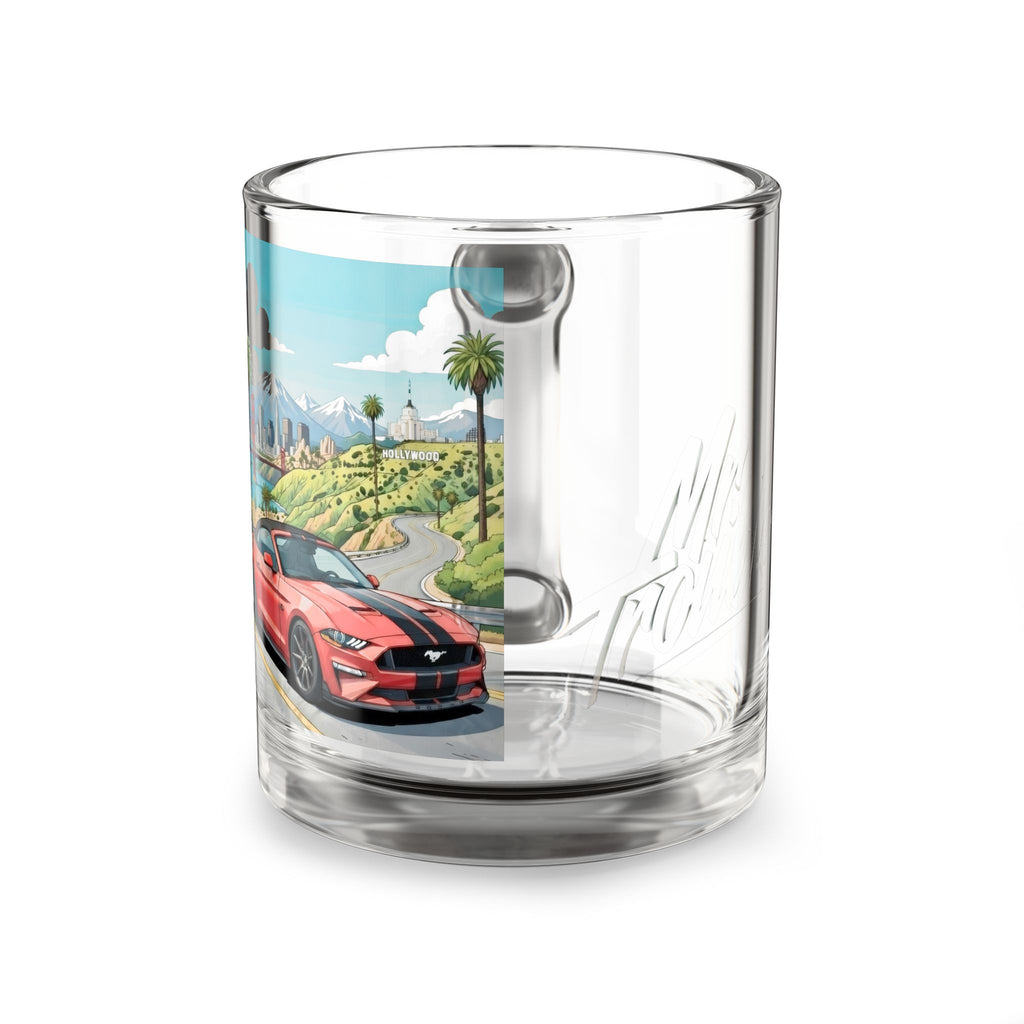 Mr. Trouble Glass Mug — Scenic Drive Illustration, 10oz