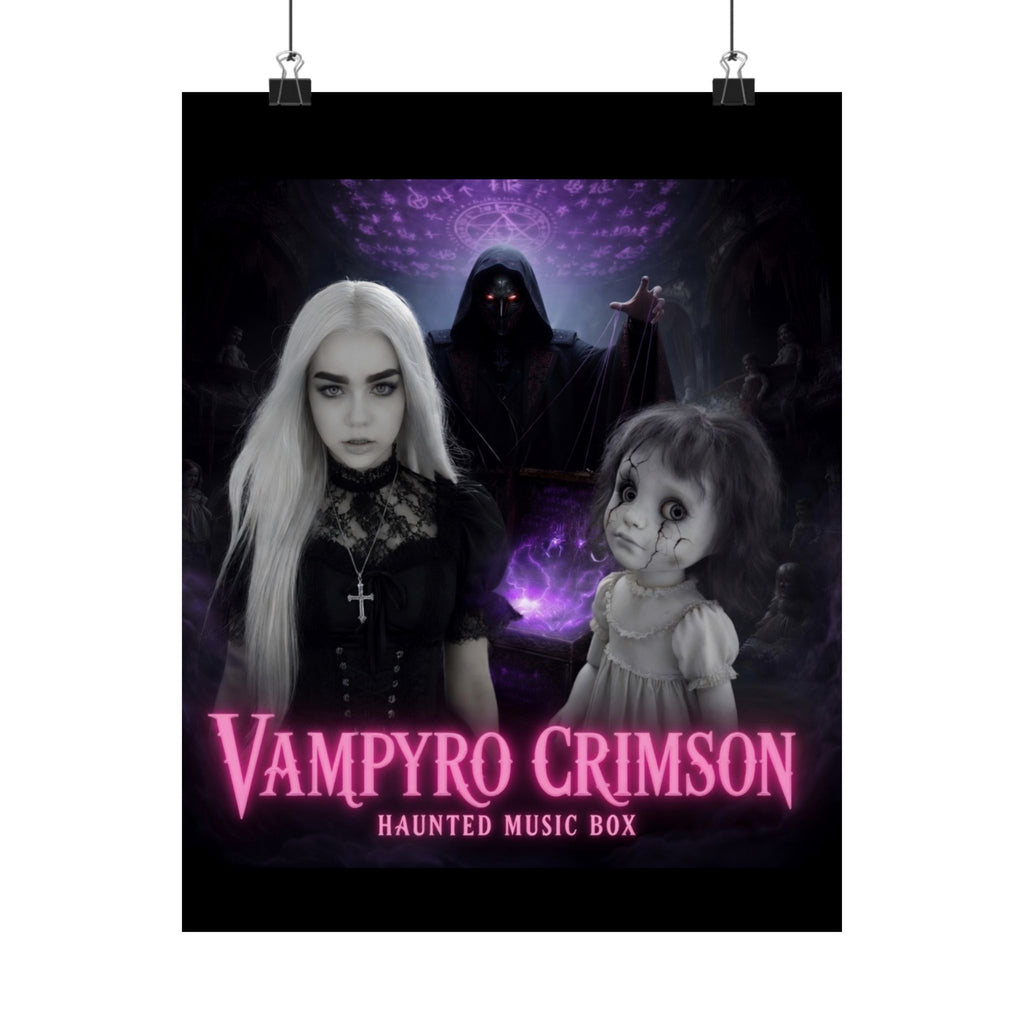 Vampyro Crimson Haunted Music Box Matte Poster