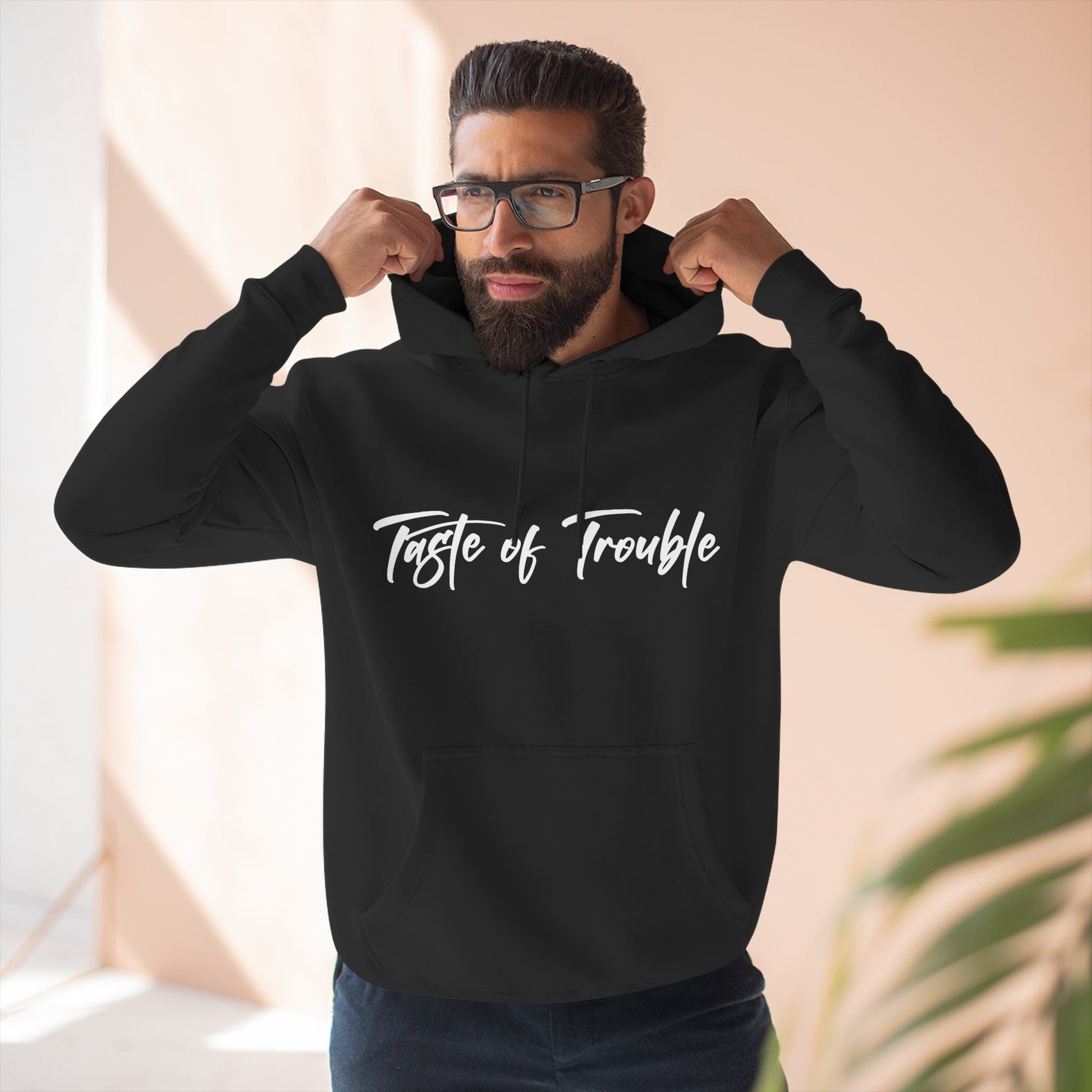 Taste of Trouble Fleece Pullover, Cozy Gift for Women, Casual Wear, Motivational Apparel, Holiday Gift