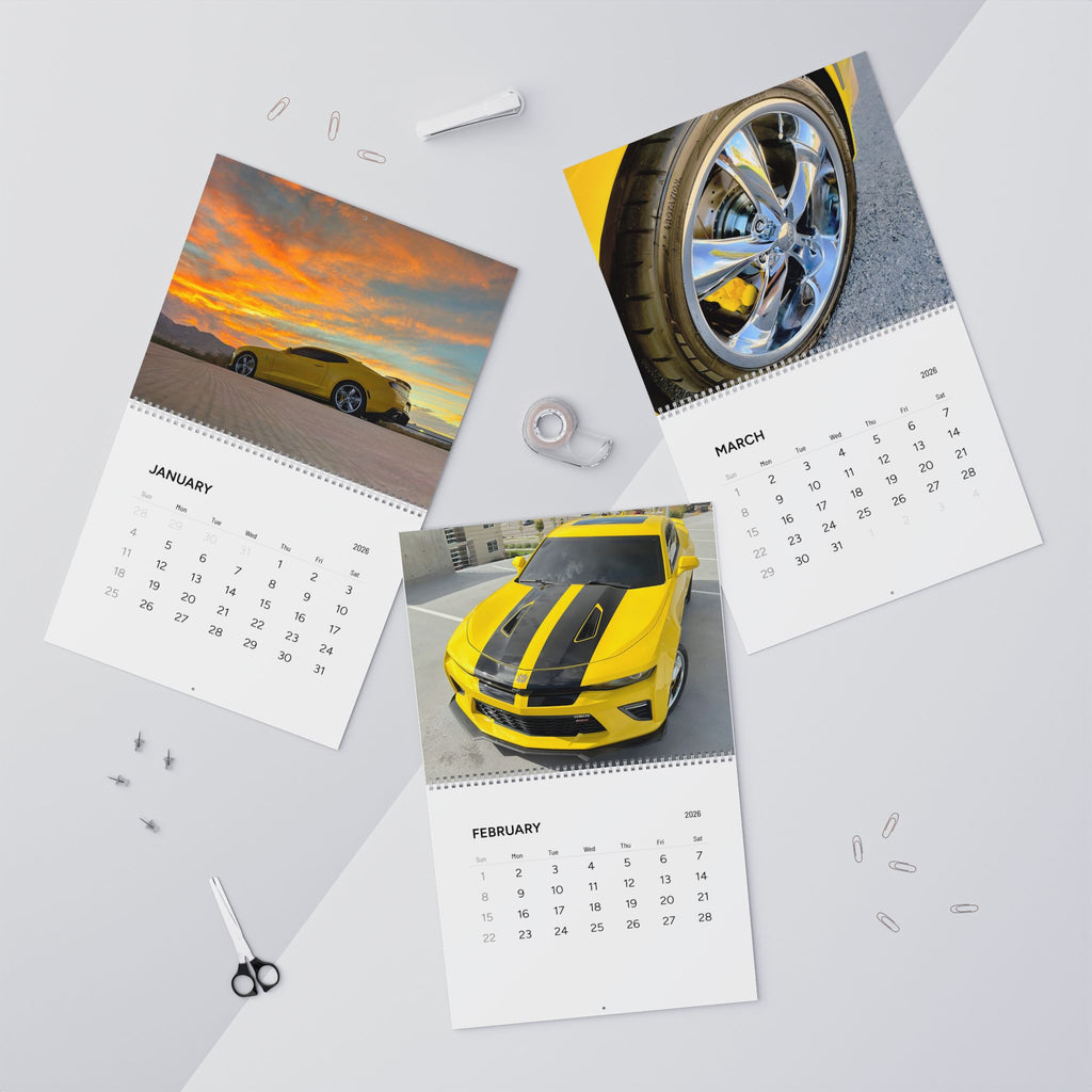2026 Helios Wall Calendar — Monthly Scenic Helios Car Photos
