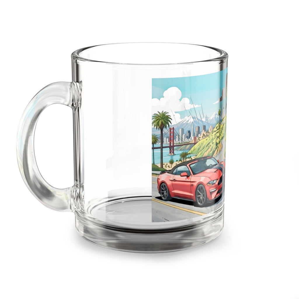 Mr. Trouble Glass Mug — Scenic Drive Illustration, 10oz