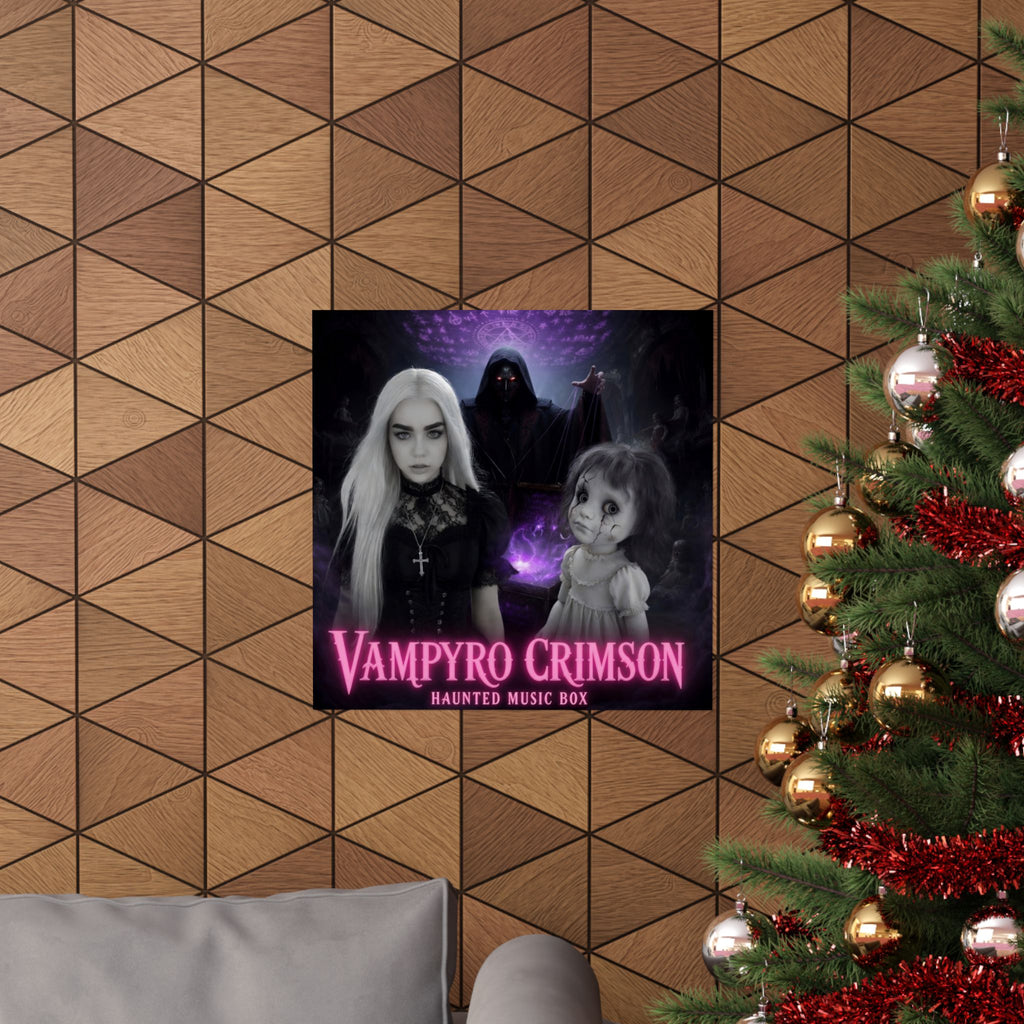 Vampyro Crimson Haunted Music Box Matte Poster