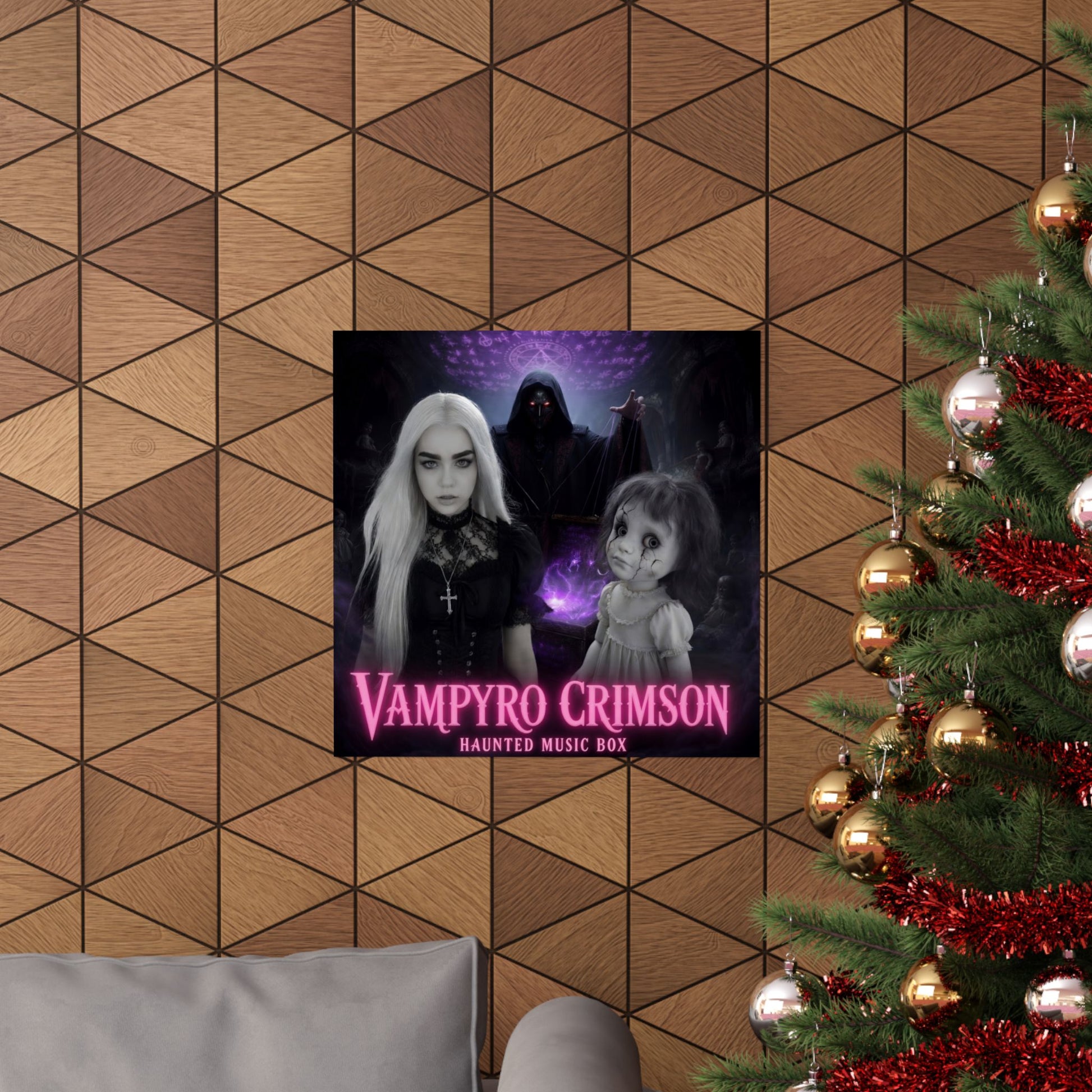Vampyro Crimson Haunted Music Box Matte Poster