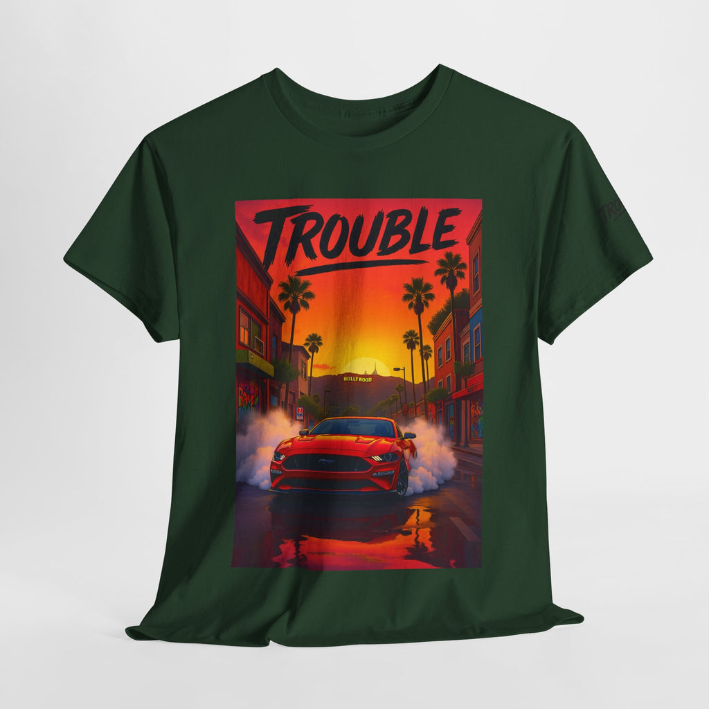 Trouble Retro Trouble Graphic Tee, Unisex Cotton T-Shirt, Cool Streetwear Shirt, Casual Summer Tee, Gift for Car Lovers