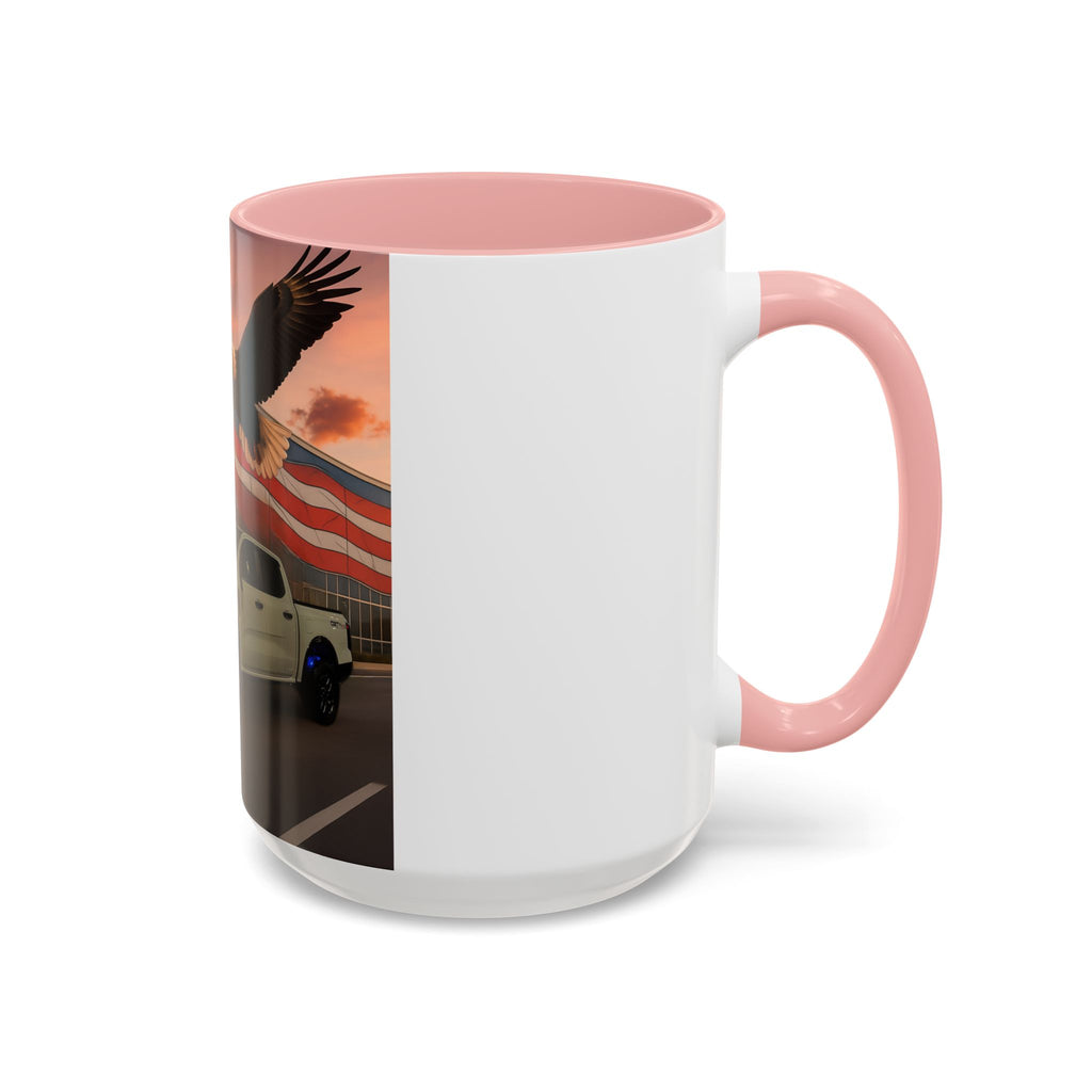 Jays Patriotic Truck Coffee Mug – Eagle & American Flag Accent Mug