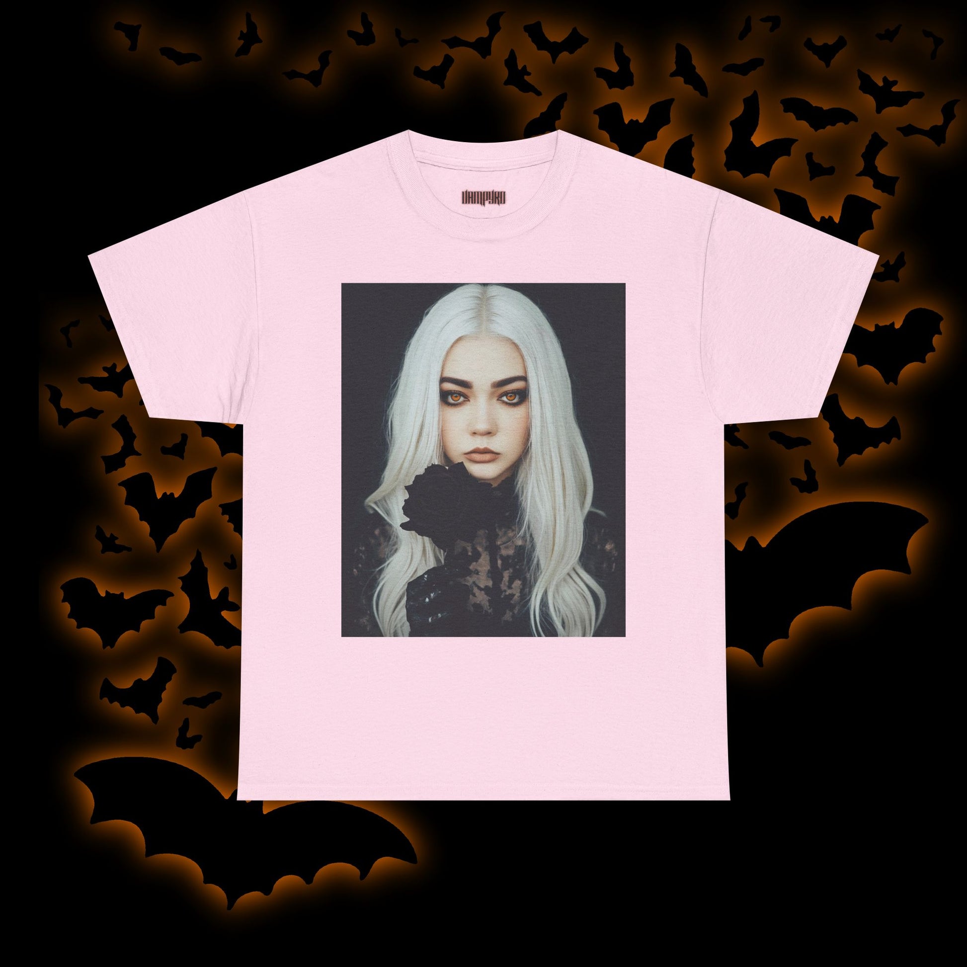 Digitally Autographed Vampyro Crimson Gothic Art Unisex Tee, Halloween Shirt, Alternative Fashion, Spooky Graphic Tee, Witchy Aesthetic Clothing, Edgy Outfit Idea
