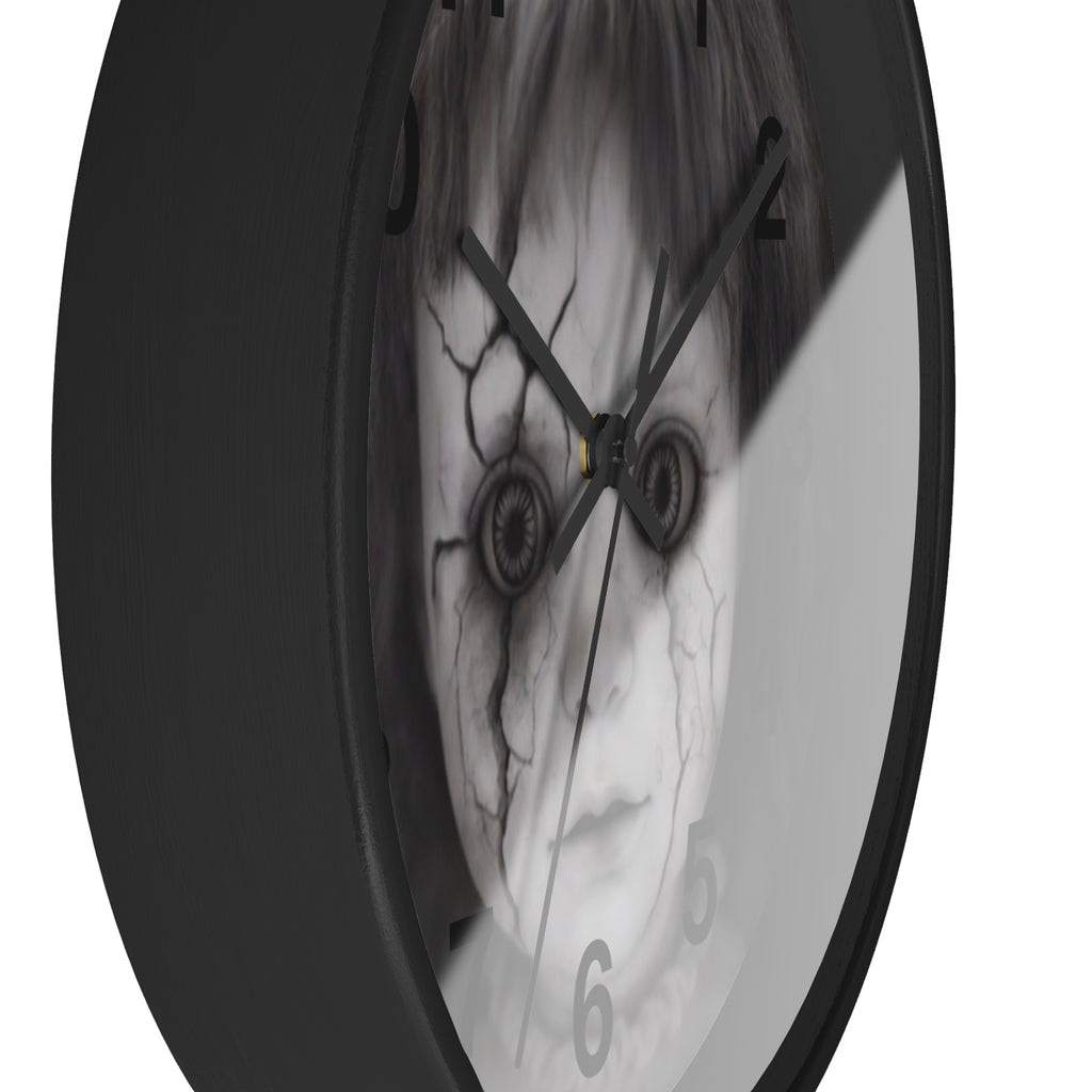 Creepy Haunted Music Box Doll Wall Clock