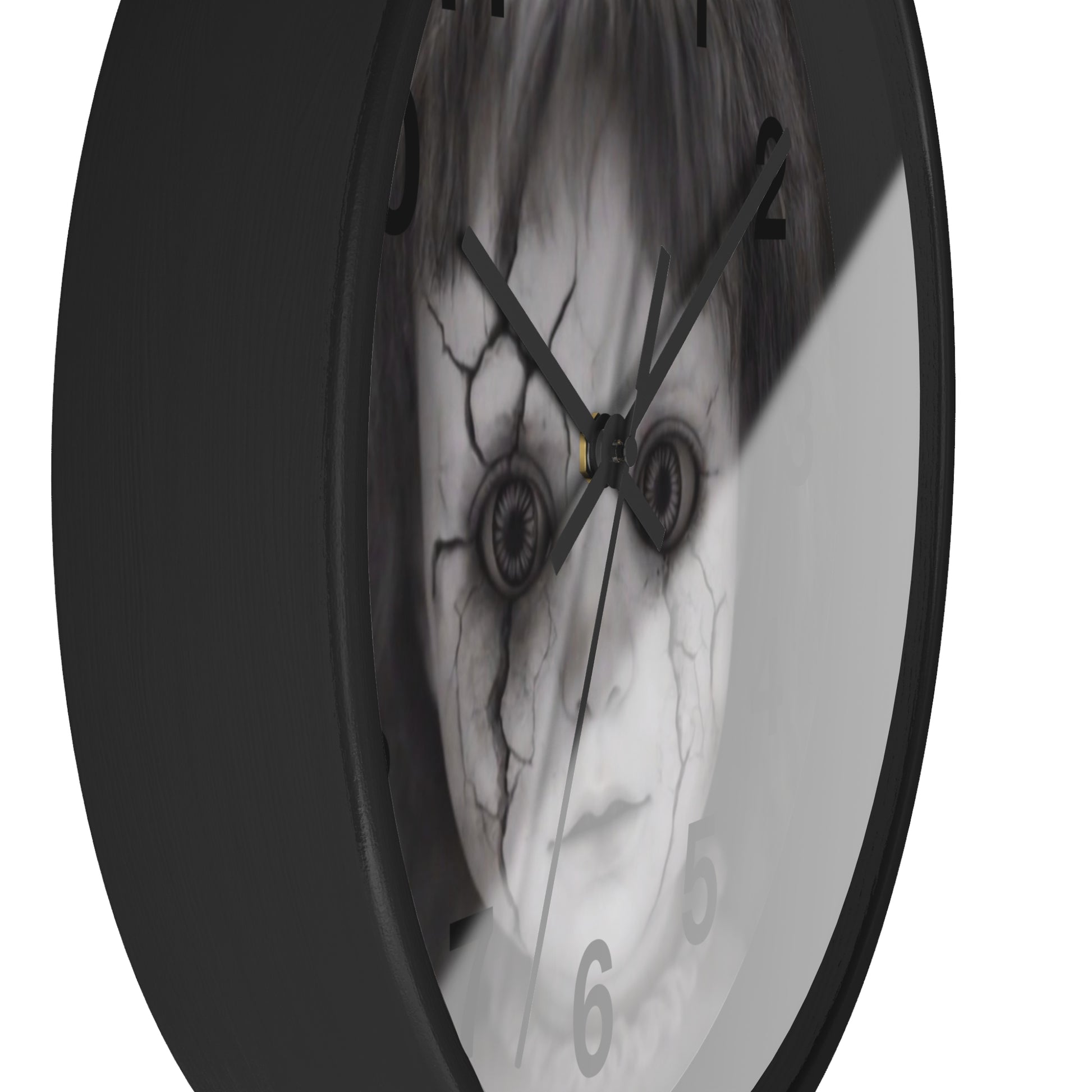 Creepy Haunted Music Box Doll Wall Clock
