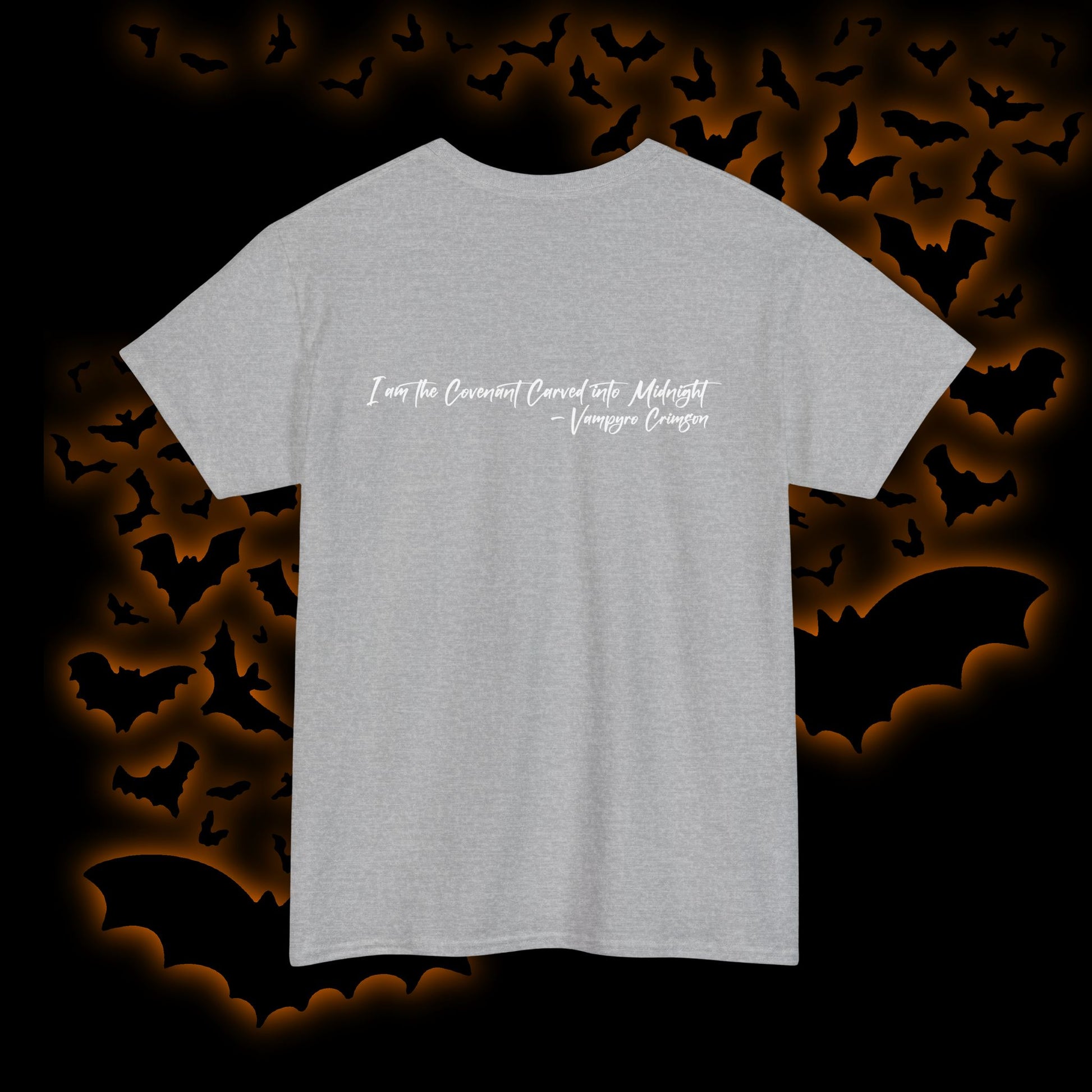 Digitally Autographed Vampyro Crimson Gothic Art Unisex Tee, Halloween Shirt, Alternative Fashion, Spooky Graphic Tee, Witchy Aesthetic Clothing, Edgy Outfit Idea