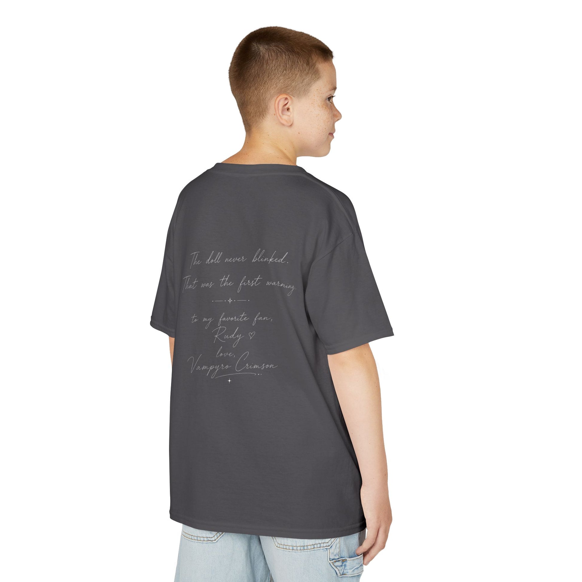 Vampyro Crimson – Haunted Music Box Kids Gothic Horror T-Shirt