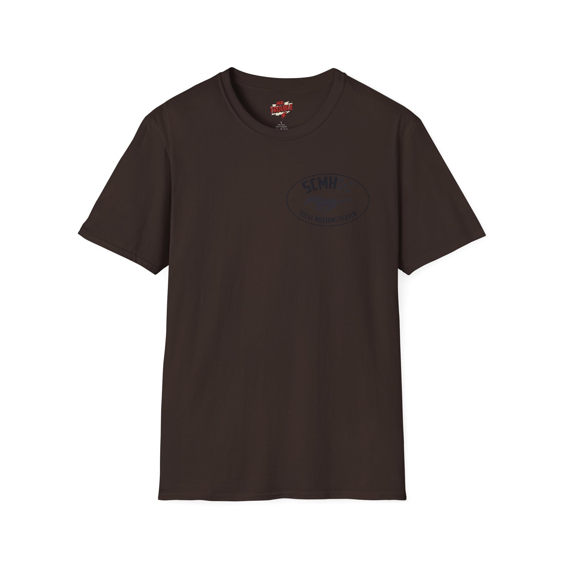 Mr. Trouble SoCal Mustang Heaven T-Shirt, Unisex Graphic Tee, Perfect for Car Lovers, Vintage Style, Gift for Horse Enthusiasts, Casual Wear