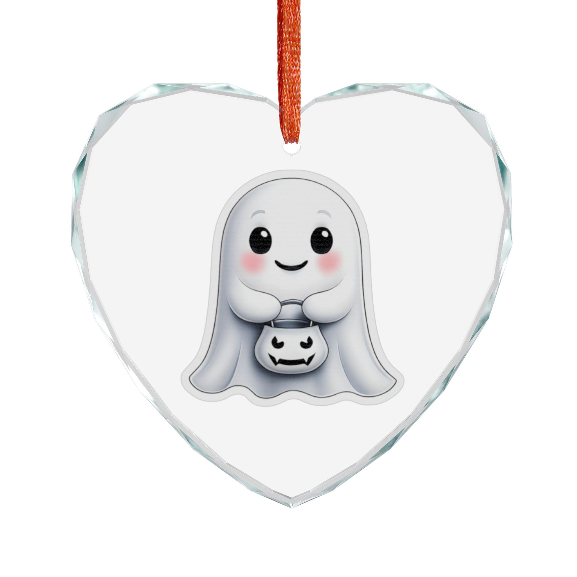 Vampyro Crimson Ghostly Friend Charming Halloween Ornament - Spooky Decor for Fall, Cute Halloween Gift, Glass Hanging Decoration, Unique Halloween Keepsake