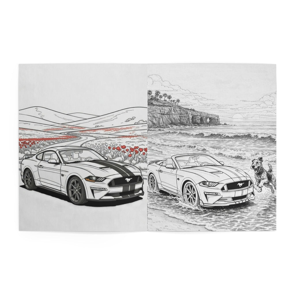 Mr. Trouble Mustang Coloring Book — Automotive Road Trip + Vampyro Crimson Designs