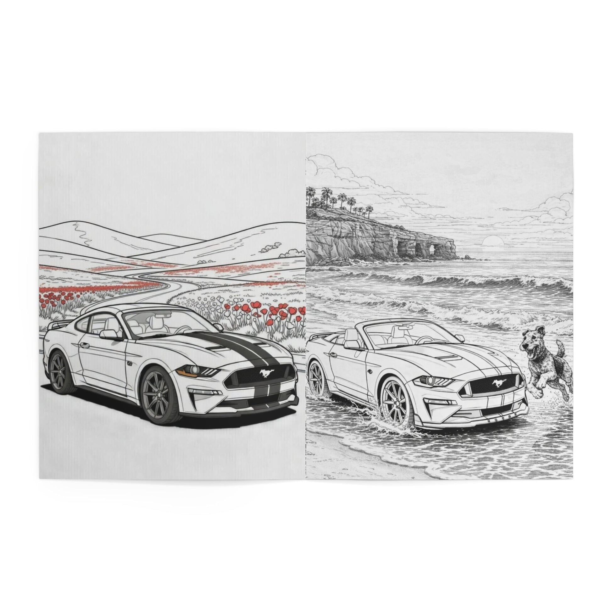 Mr. Trouble Mustang Coloring Book — Automotive Road Trip + Vampyro Crimson Designs