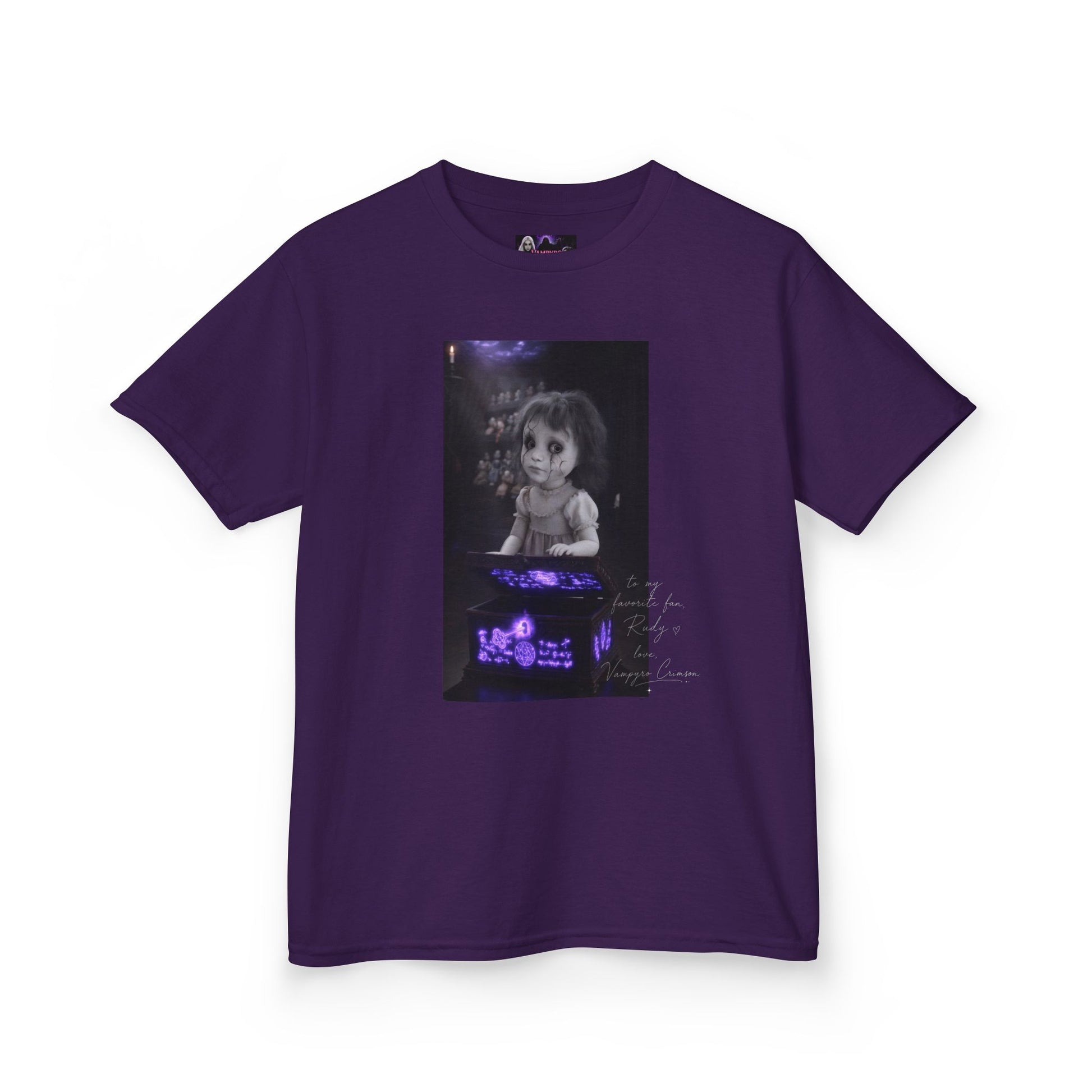 Vampyro Crimson – Haunted Music Box Kids Gothic Horror T-Shirt
