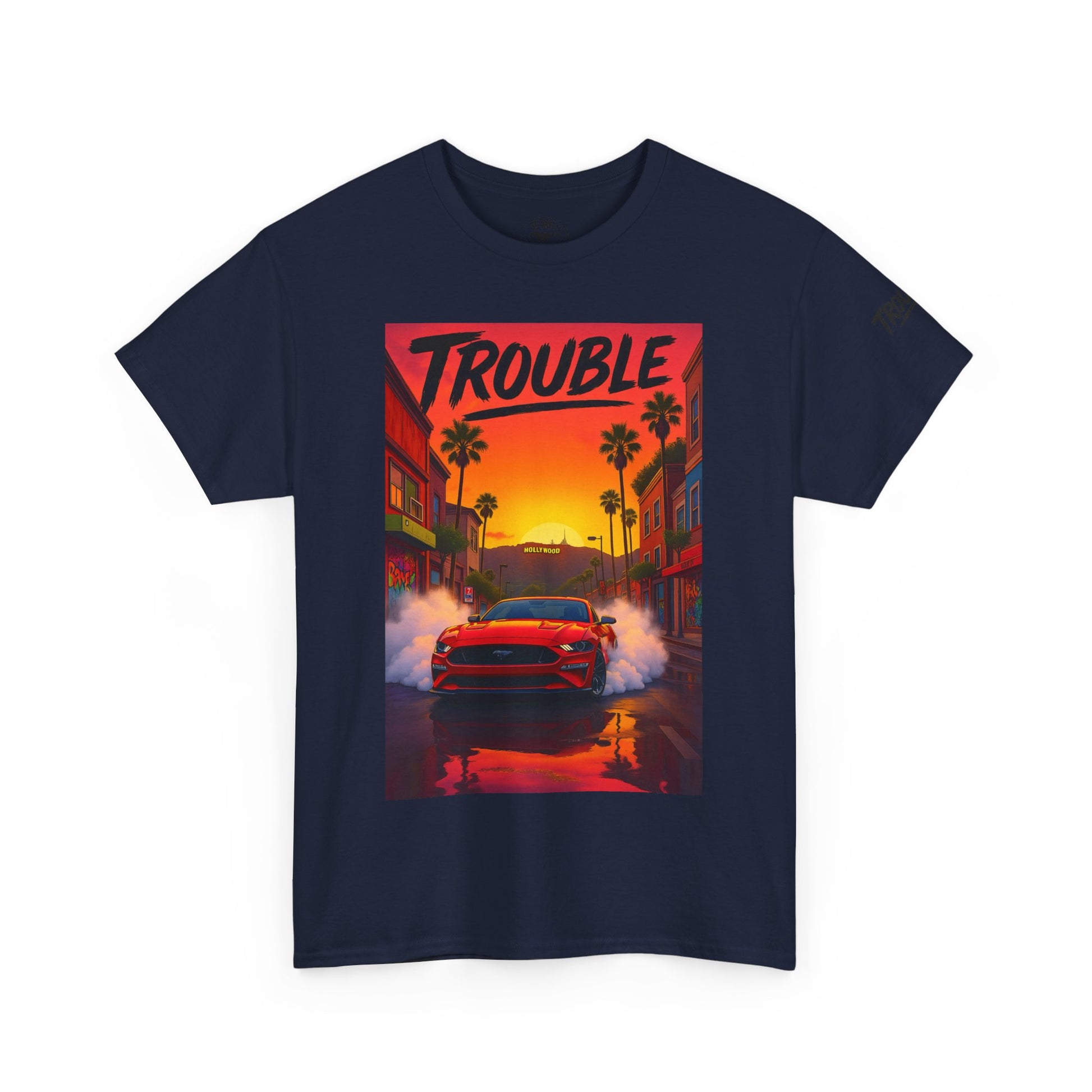 Trouble Retro Trouble Graphic Tee, Unisex Cotton T-Shirt, Cool Streetwear Shirt, Casual Summer Tee, Gift for Car Lovers