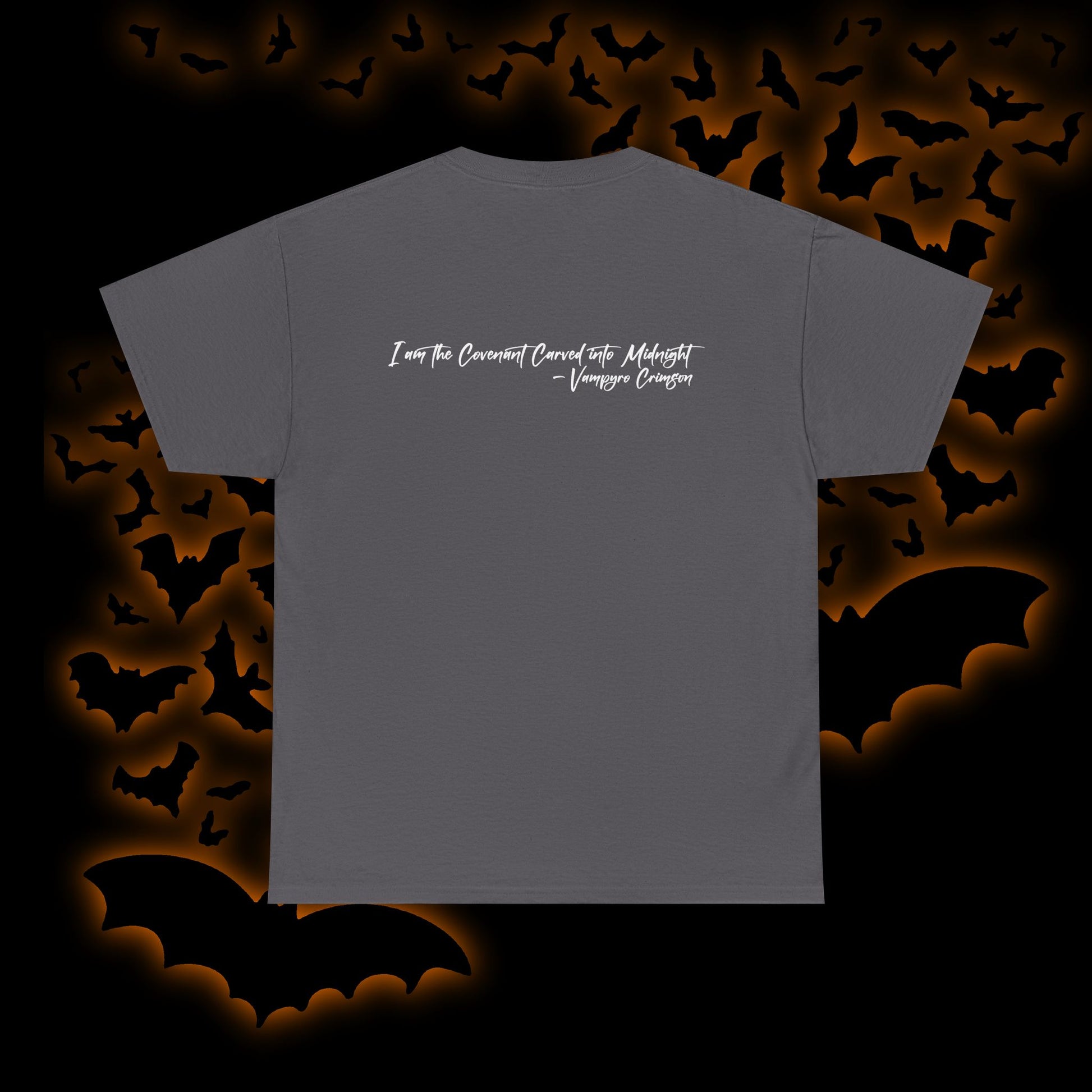 Digitally Autographed Vampyro Crimson Gothic Art Unisex Tee, Halloween Shirt, Alternative Fashion, Spooky Graphic Tee, Witchy Aesthetic Clothing, Edgy Outfit Idea