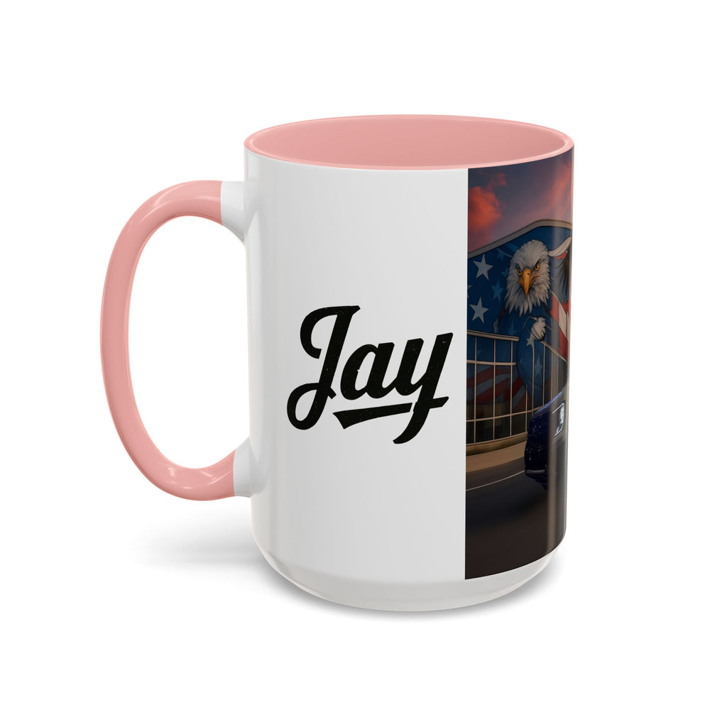 Jays Patriotic Truck Coffee Mug – Eagle & American Flag Accent Mug