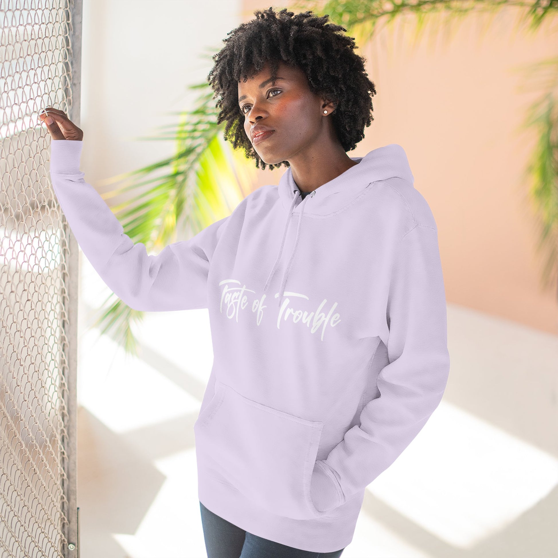 Taste of Trouble Fleece Pullover, Cozy Gift for Women, Casual Wear, Motivational Apparel, Holiday Gift