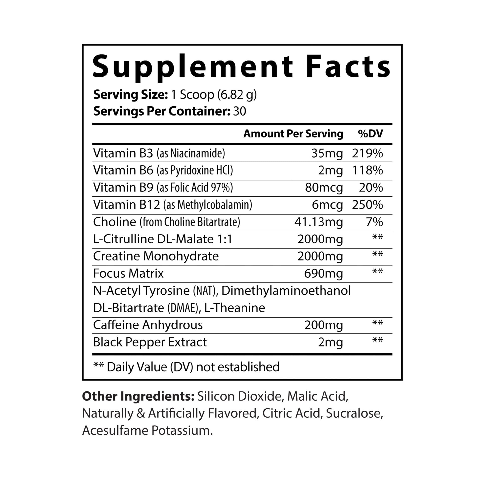 Darhk Energy Fruit Punch Pre-Workout Supplement