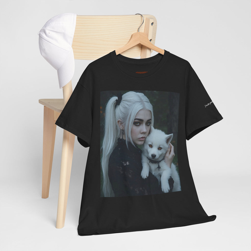 Limited Edition Autographed Vampyro Crimson Ethereal I am The Shadow the Light Fears Art Tee, Unisex Heavy Cotton Tee with Portrait Design, Ideal for Art Lovers, Casual Wear, Gifts for Occasions, Fashion Statement