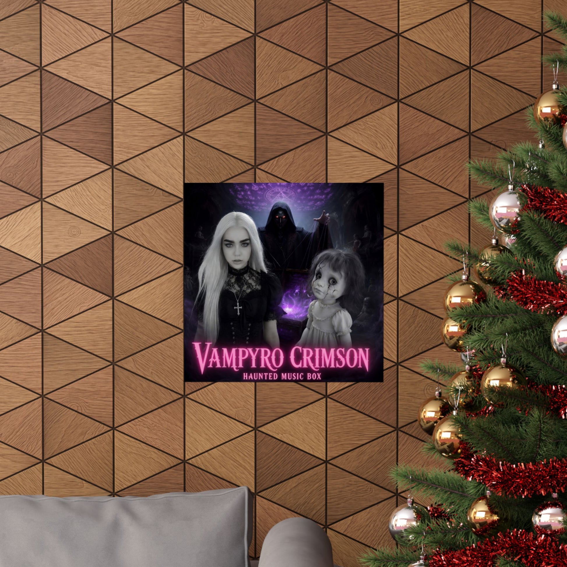 Vampyro Crimson Haunted Music Box Matte Poster