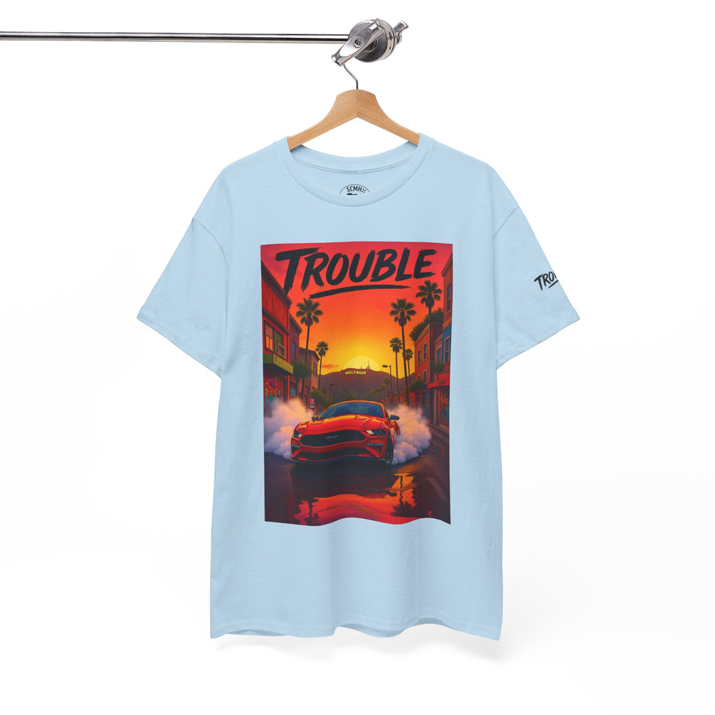 Trouble Retro Trouble Graphic Tee, Unisex Cotton T-Shirt, Cool Streetwear Shirt, Casual Summer Tee, Gift for Car Lovers