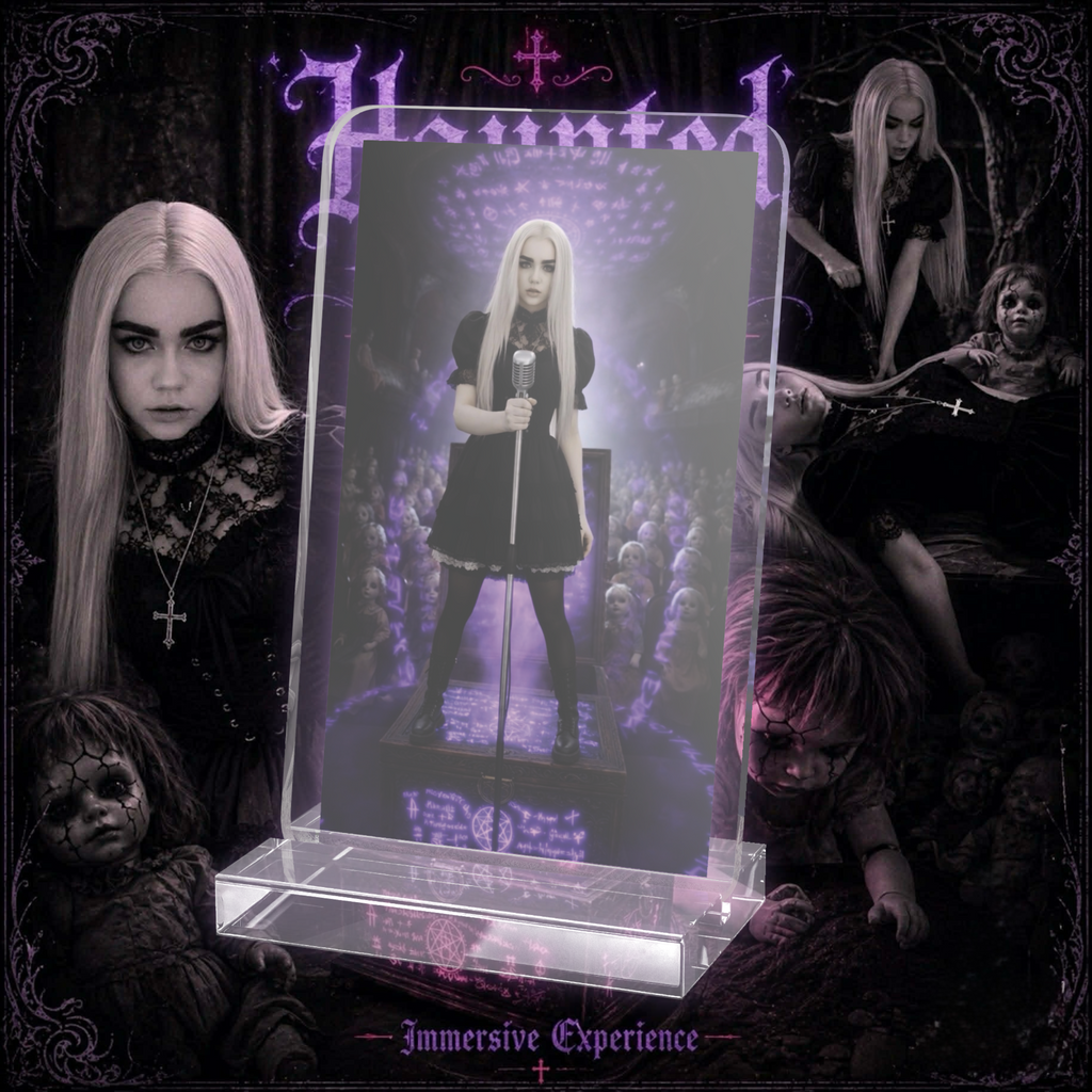 Vampyro Crimson Haunted Music Box Acrylic Display
