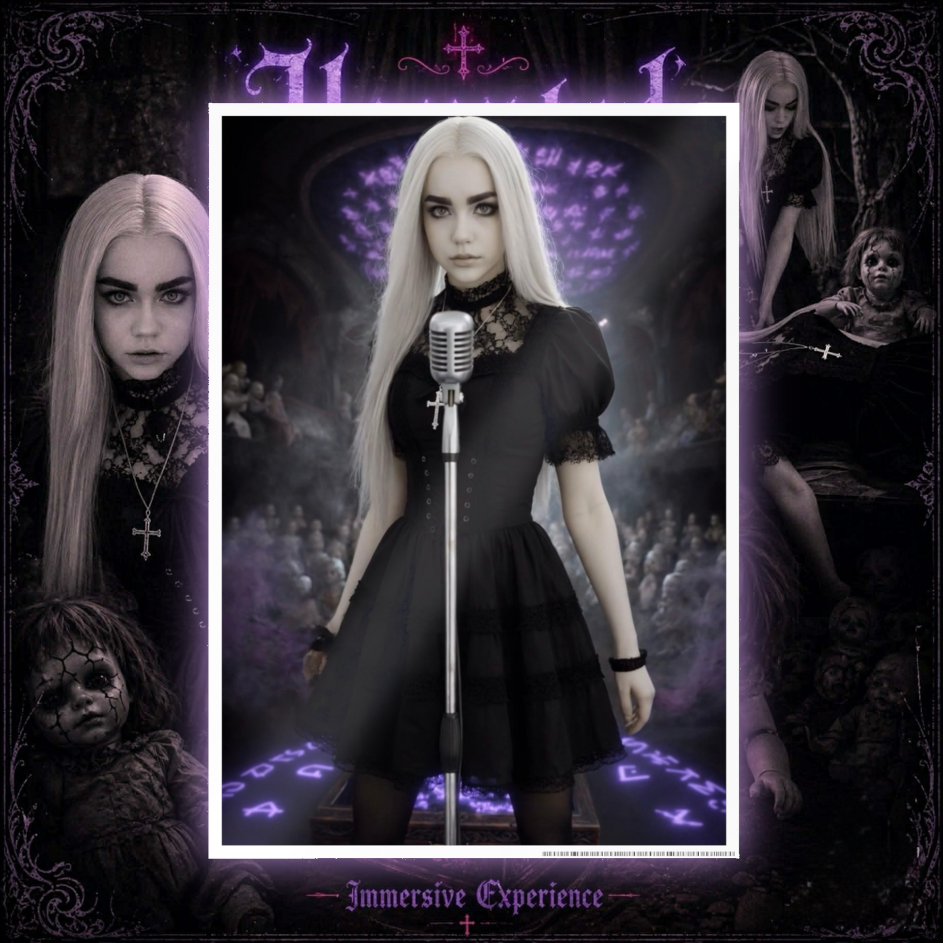 Vampyro Crimson Haunted Music Box Portrait Gloss Poster