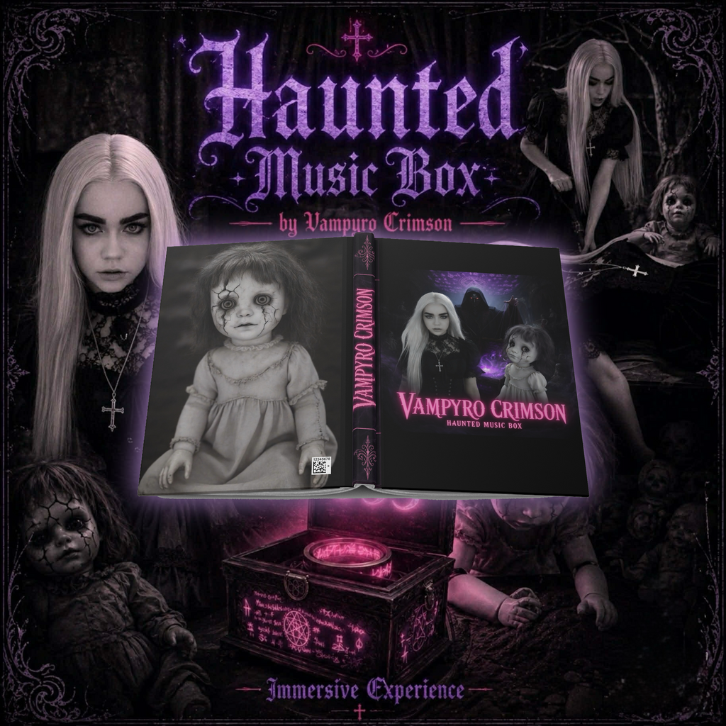 Vampyro Crimson Hardcover Haunted Music Box Notebook