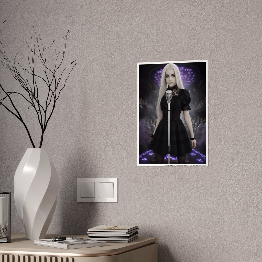 Vampyro Crimson Haunted Music Box Portrait Gloss Poster