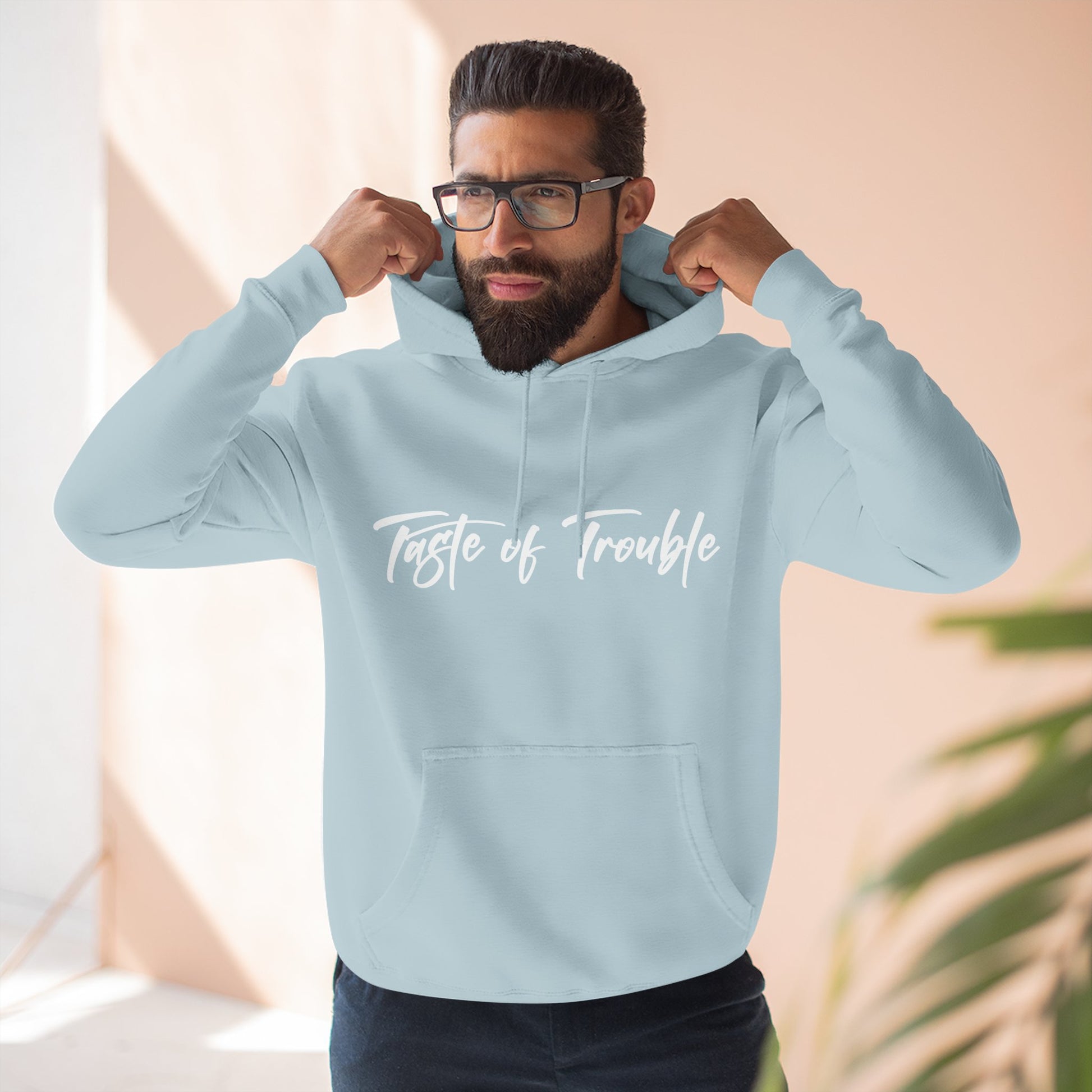 Taste of Trouble Fleece Pullover, Cozy Gift for Women, Casual Wear, Motivational Apparel, Holiday Gift