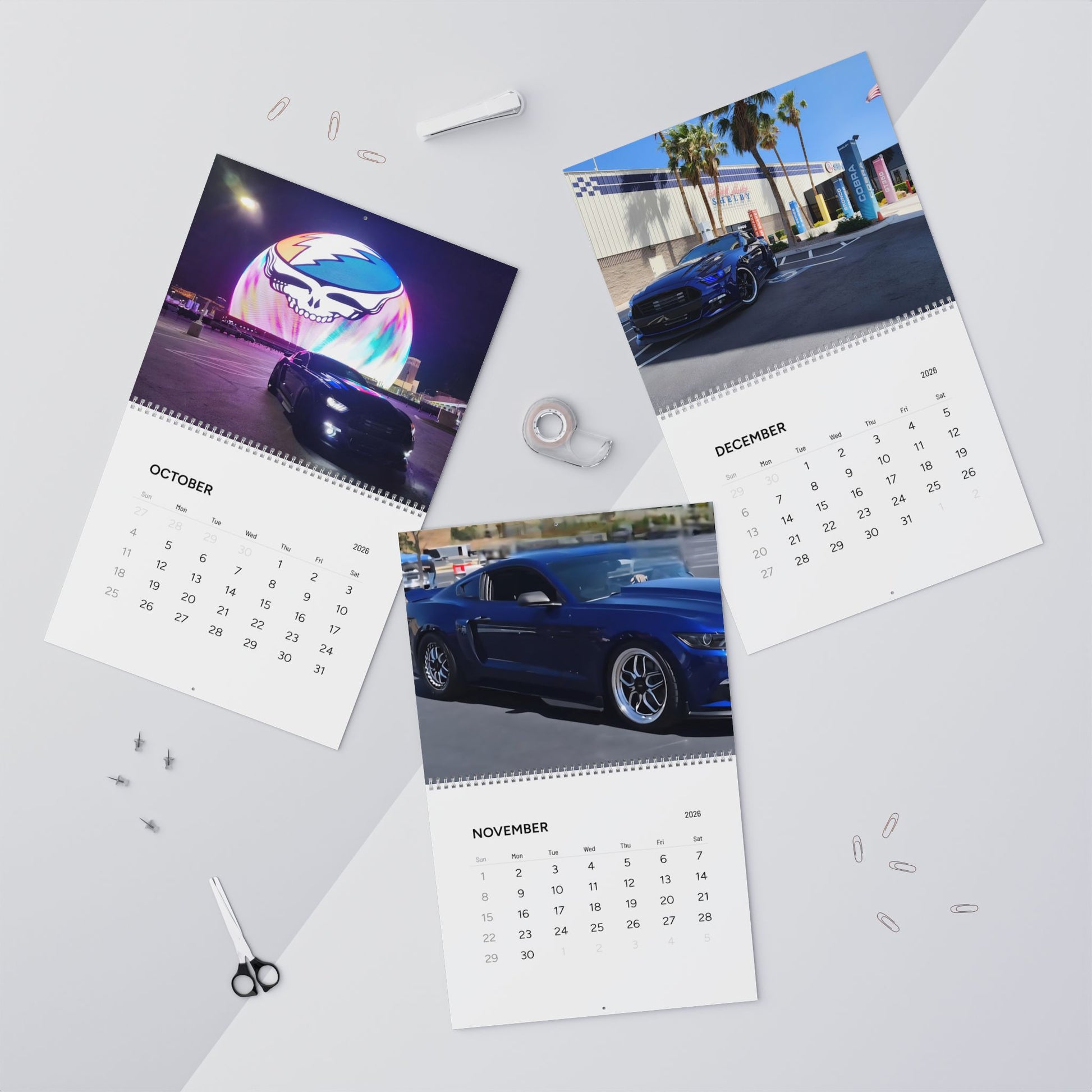 2026 Diablo Azul Wall Calendar — Monthly Automotive Photography Calendar