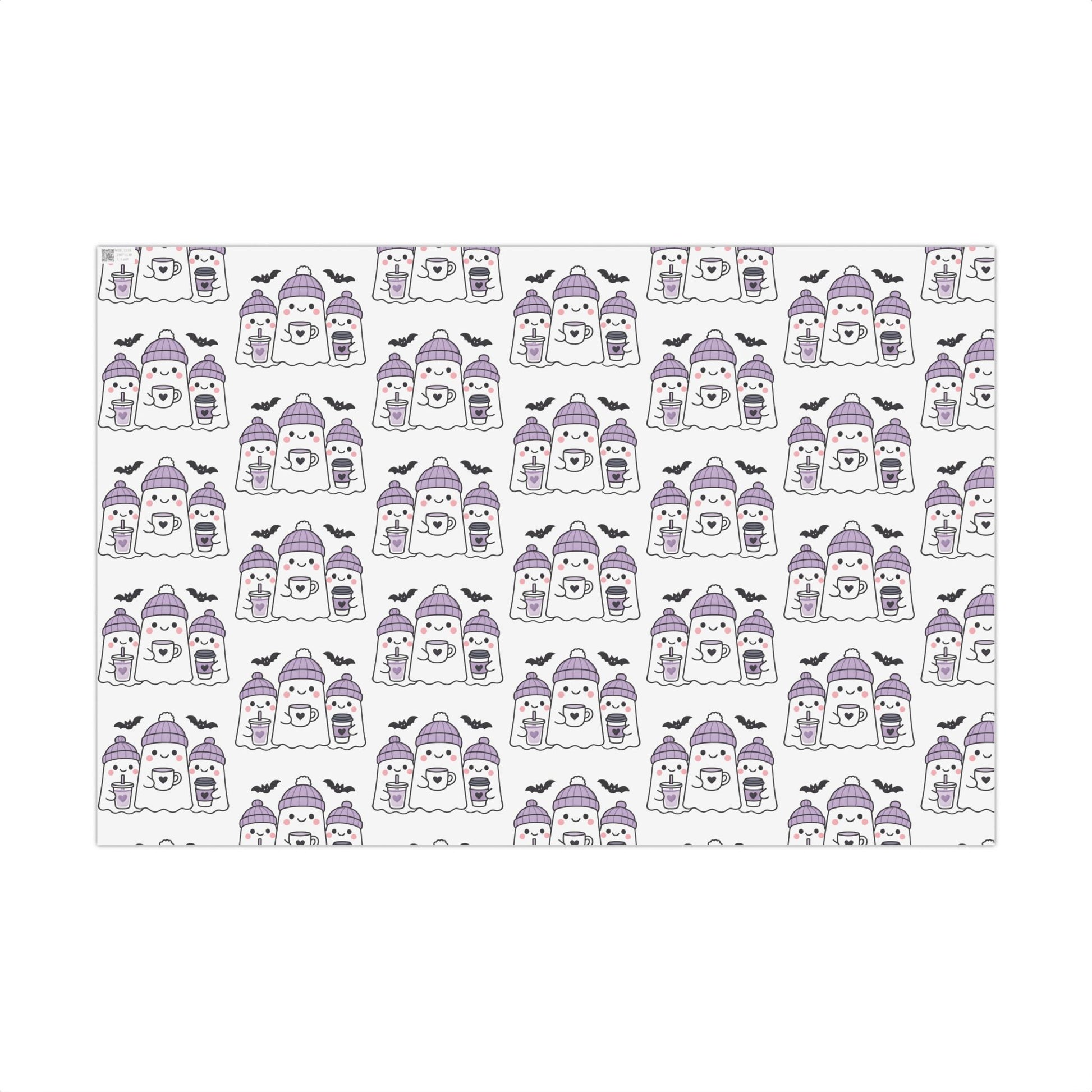 Vampyro Crimson Ghost Hot Cocoa Gift Wrap — Cute Holiday Wrapping Paper