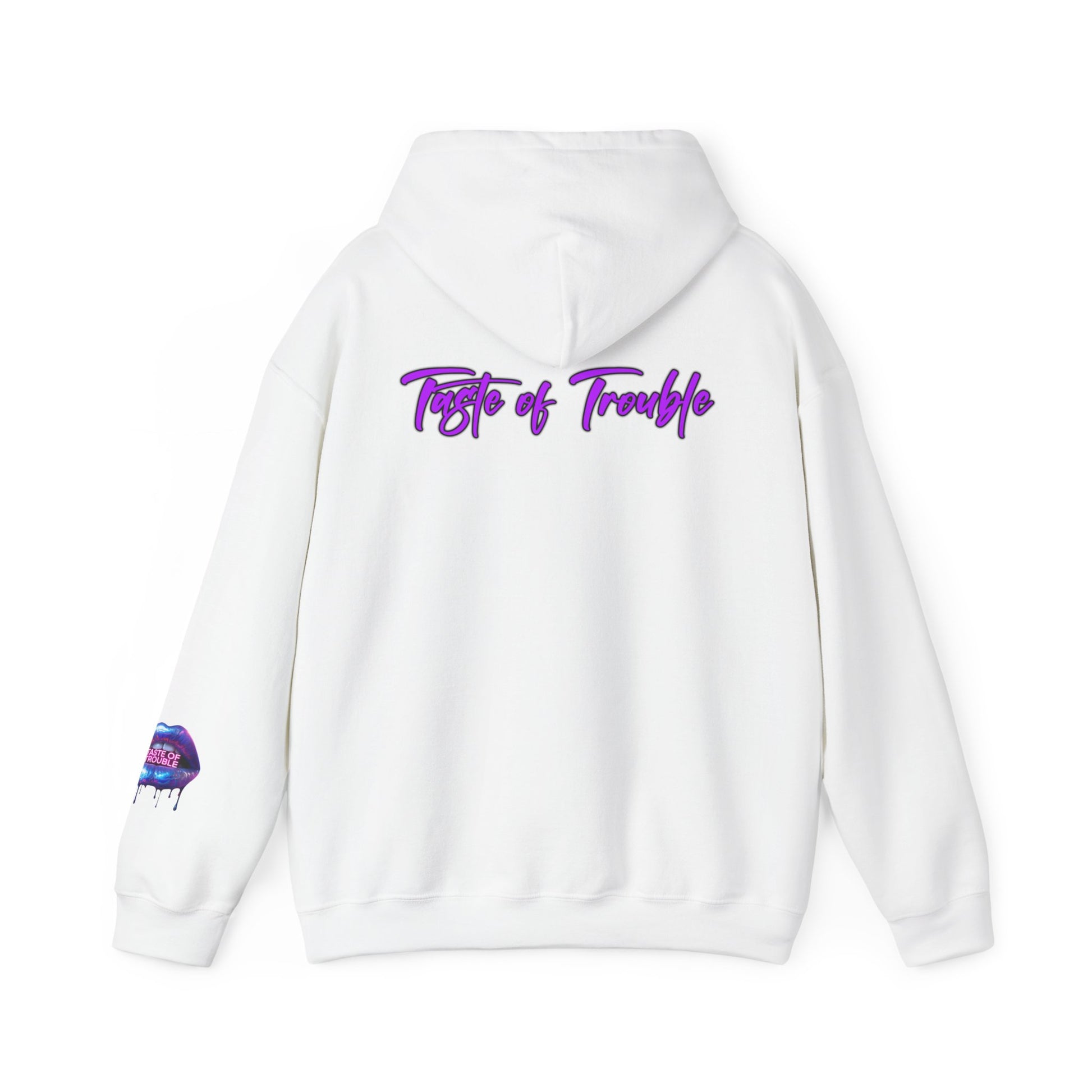 Taste of Trouble Inspirational Hoodie for Creative Souls, Motivational Sweatshirt, Unisex Heavy Blend, Modern Casual Wear, Gift for Artists, Trendy [...]