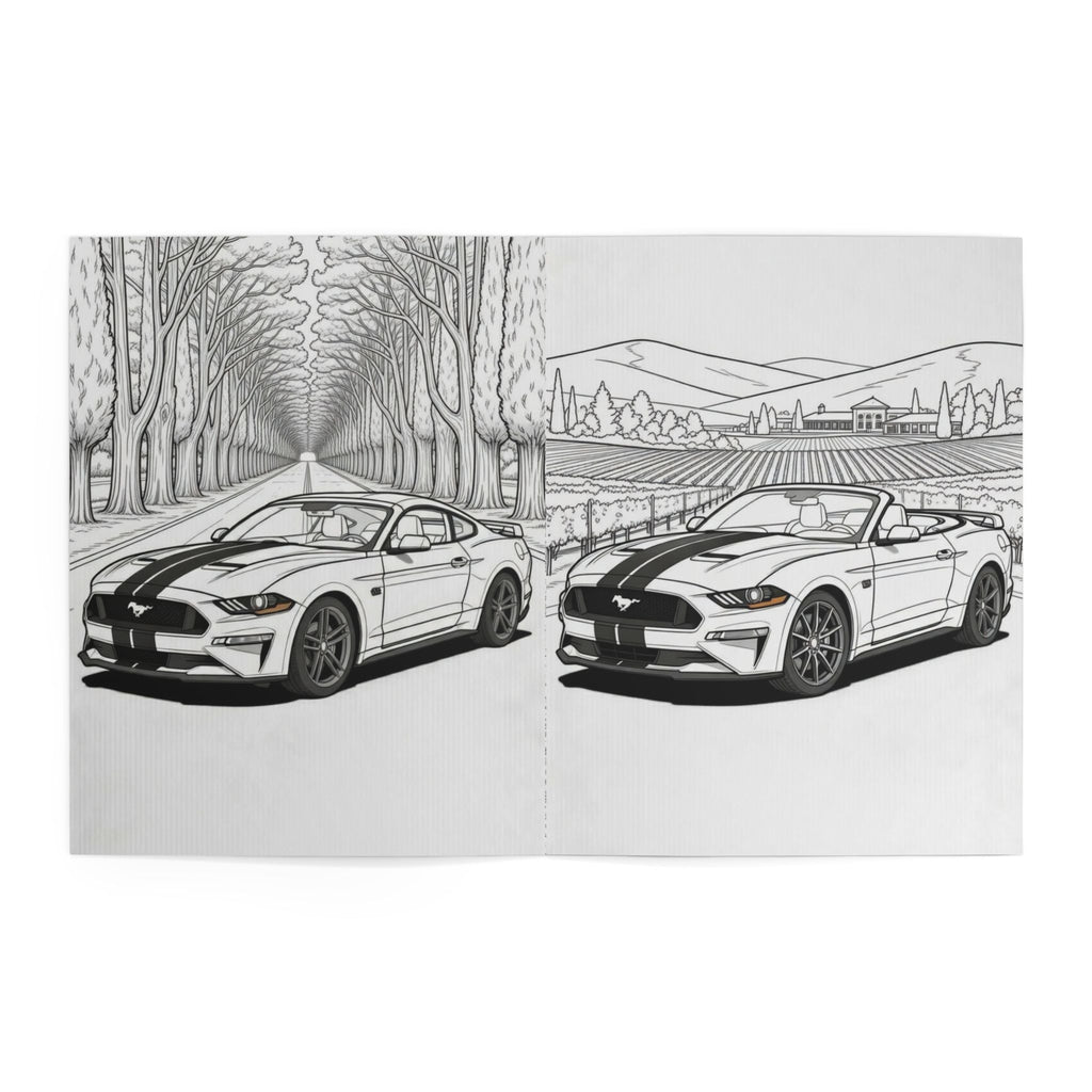 Mr. Trouble Mustang Coloring Book — Automotive Road Trip + Vampyro Crimson Designs