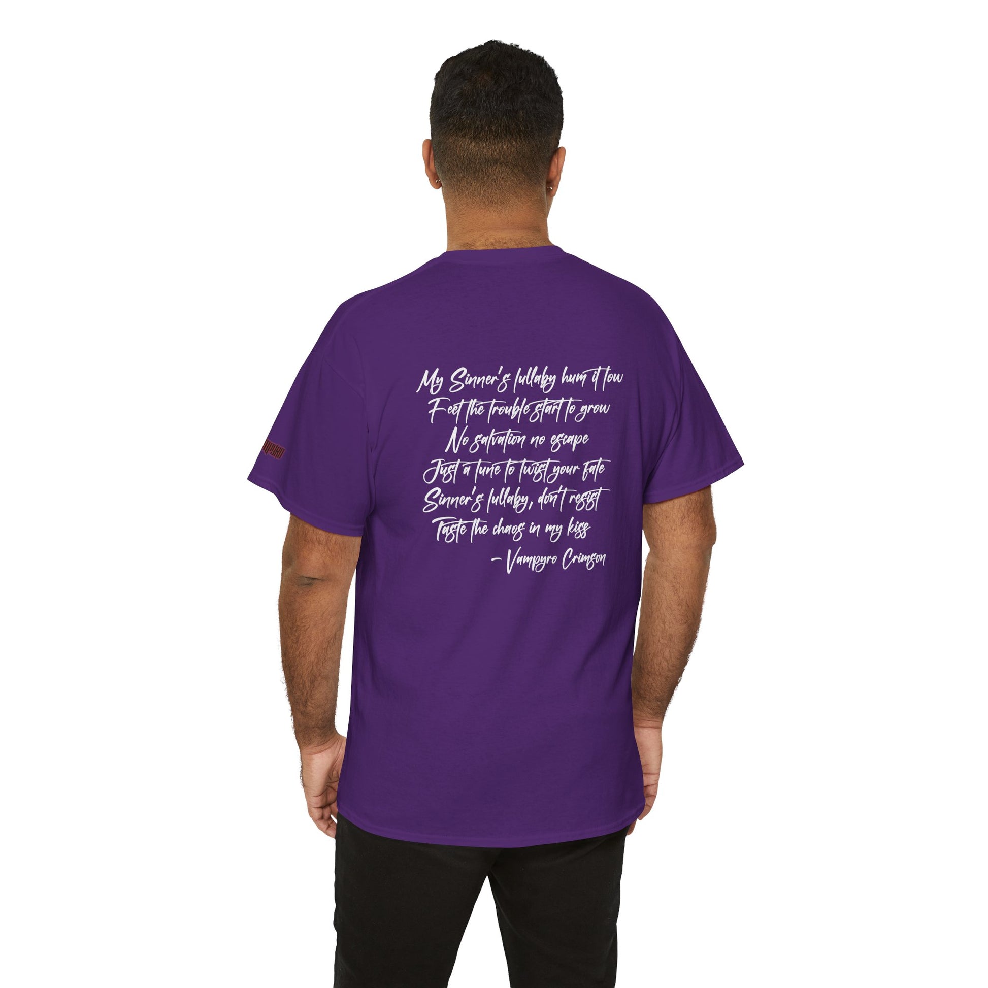 Taste of Trouble Vampyro Crimson Lyrics Unisex Heavy Cotton Tee - Casual Comfort, Everyday Wear, Gift for Friends, Stylish Casual Tee, Versatile Fashion