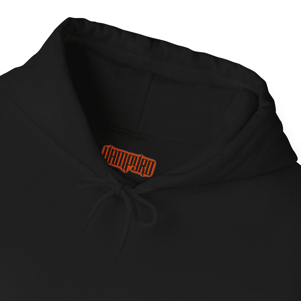 Vampyro Crimson Built for The Night Certified Hoodie — Minimal Black Wax Seal Graphic Back Logo