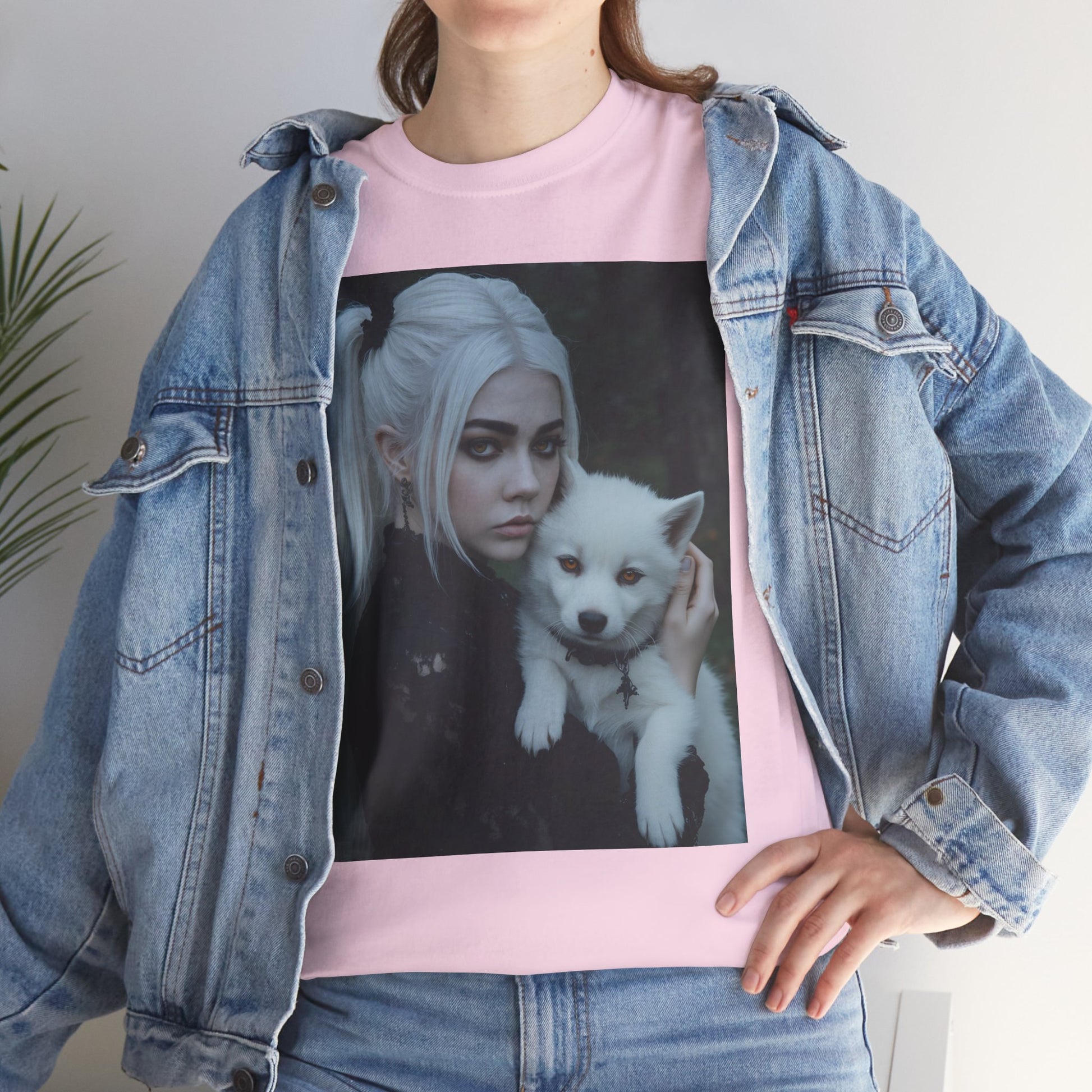 Limited Edition Autographed Vampyro Crimson Ethereal I am The Shadow the Light Fears Art Tee, Unisex Heavy Cotton Tee with Portrait Design, Ideal for Art Lovers, Casual Wear, Gifts for Occasions, Fashion Statement