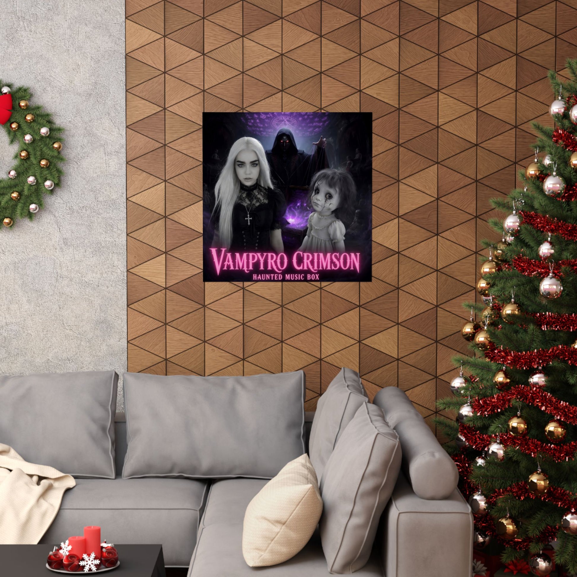 Vampyro Crimson Haunted Music Box Matte Poster
